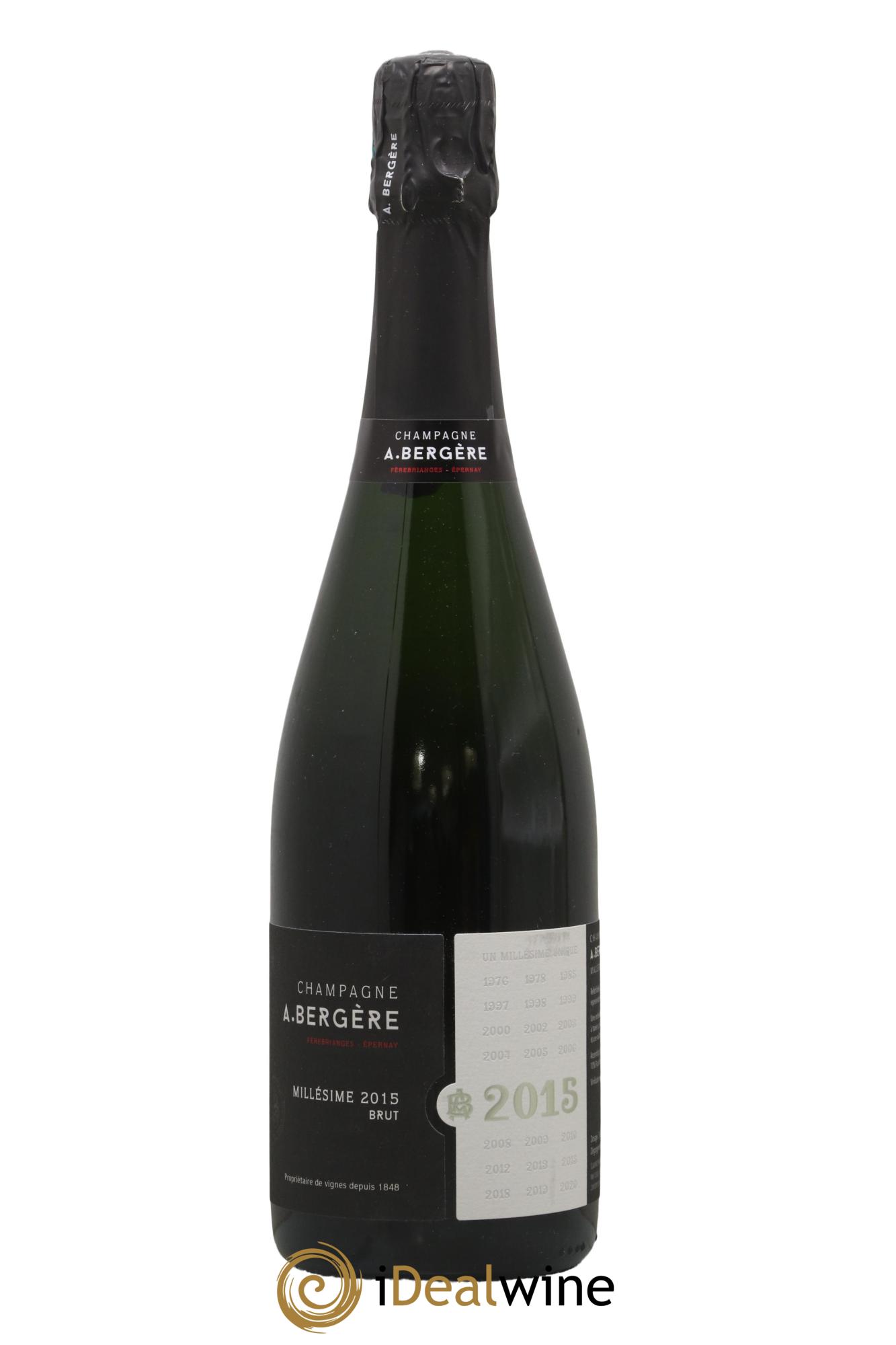 Champagne Brut A. Bergère 2015 - Lot de 1 bouteille - 0
