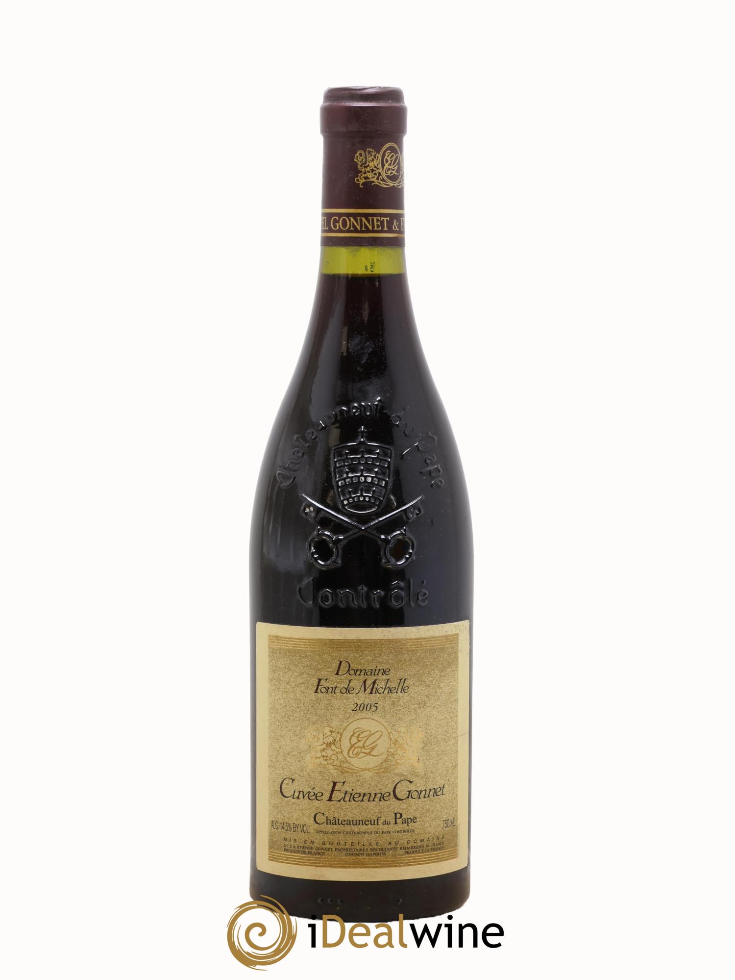 Châteauneuf-du-Pape Domaine Font de Michelle Cuvée Etienne Gonnet Famille Gonnet 2005 - Lot de 1 bouteille - 0