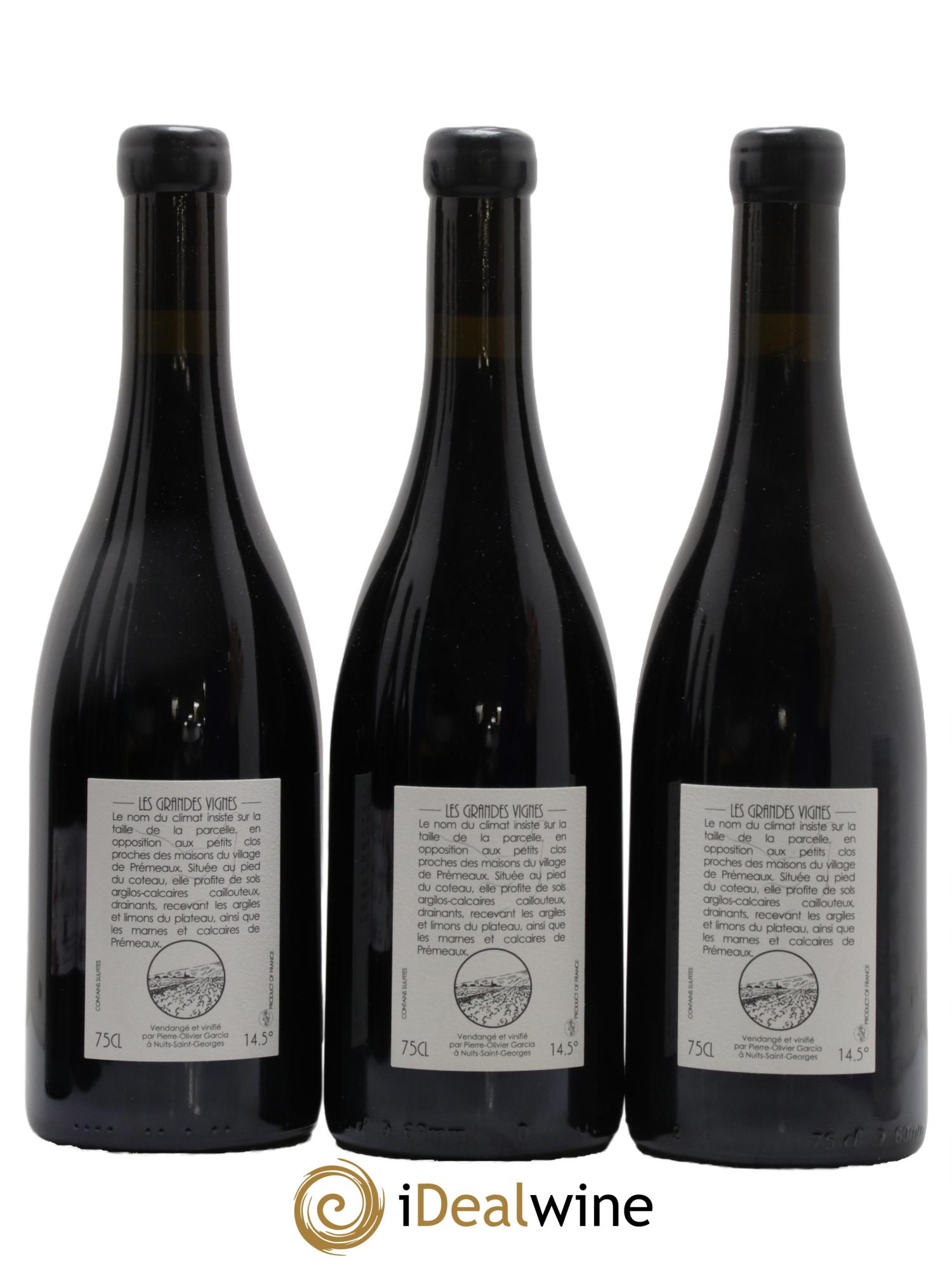 Nuits-Saint-Georges Les Grandes Vignes Pierre Olivier Garcia 2020 - Lot de 3 bouteilles - 1