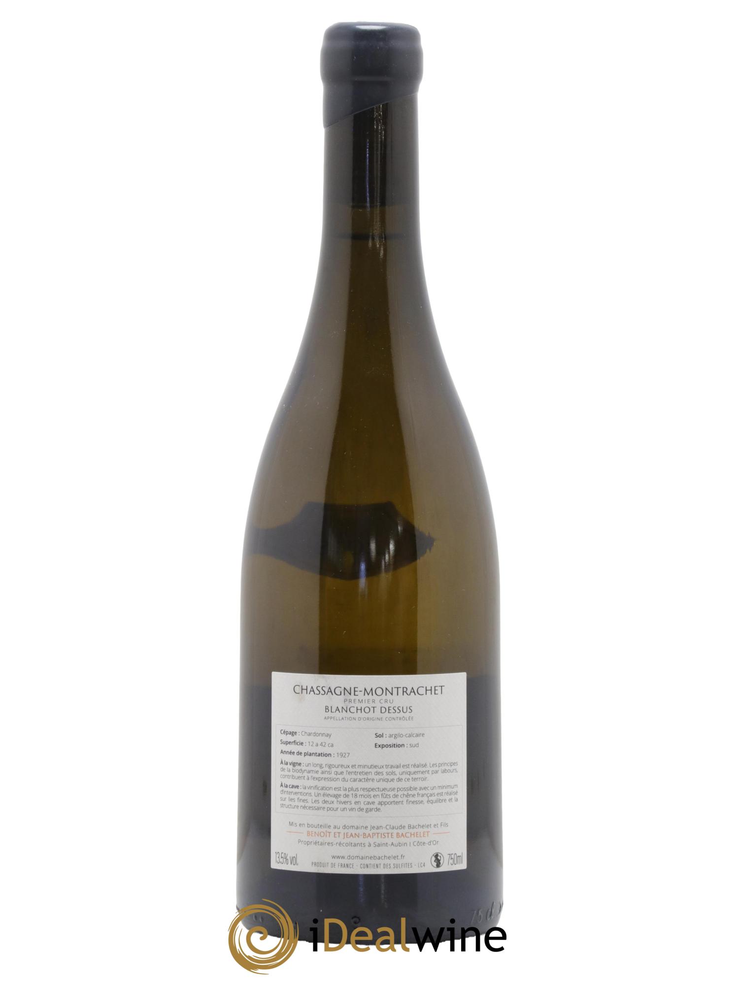 Chassagne-Montrachet 1er Cru Blanchot Dessus Jean-Claude Bachelet (Domaine) 2018 - Lot de 1 bouteille - 1