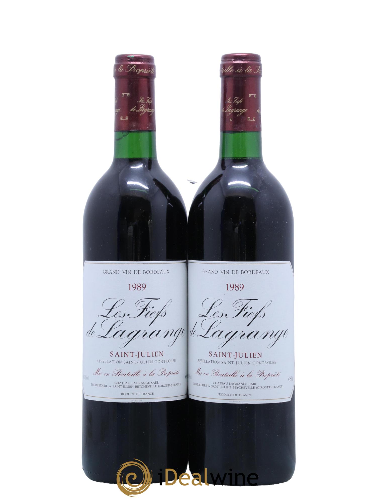 Les Fiefs de Lagrange Second Vin 1989 - Lotto di 2 bottiglie - 0