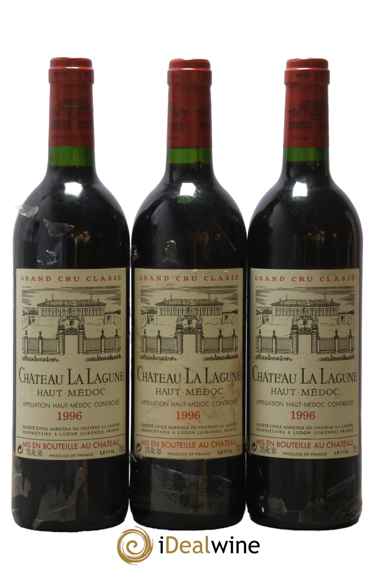 Château la Lagune 3ème Grand Cru Classé 1996 - Lot of 3 bottles - 0