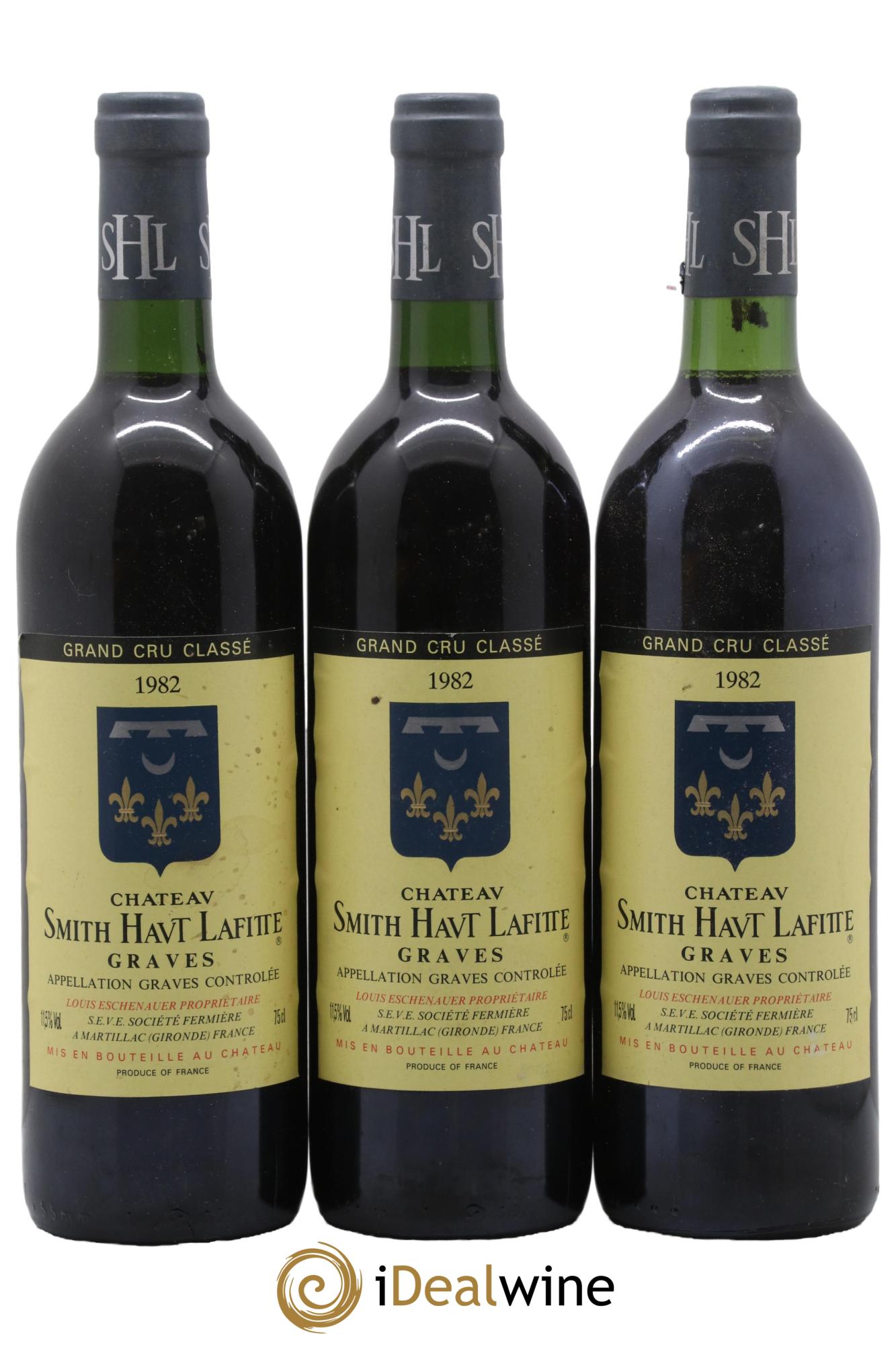 Château Smith Haut Lafitte Cru Classé de Graves 1982 - Lot of 3 bottles - 0