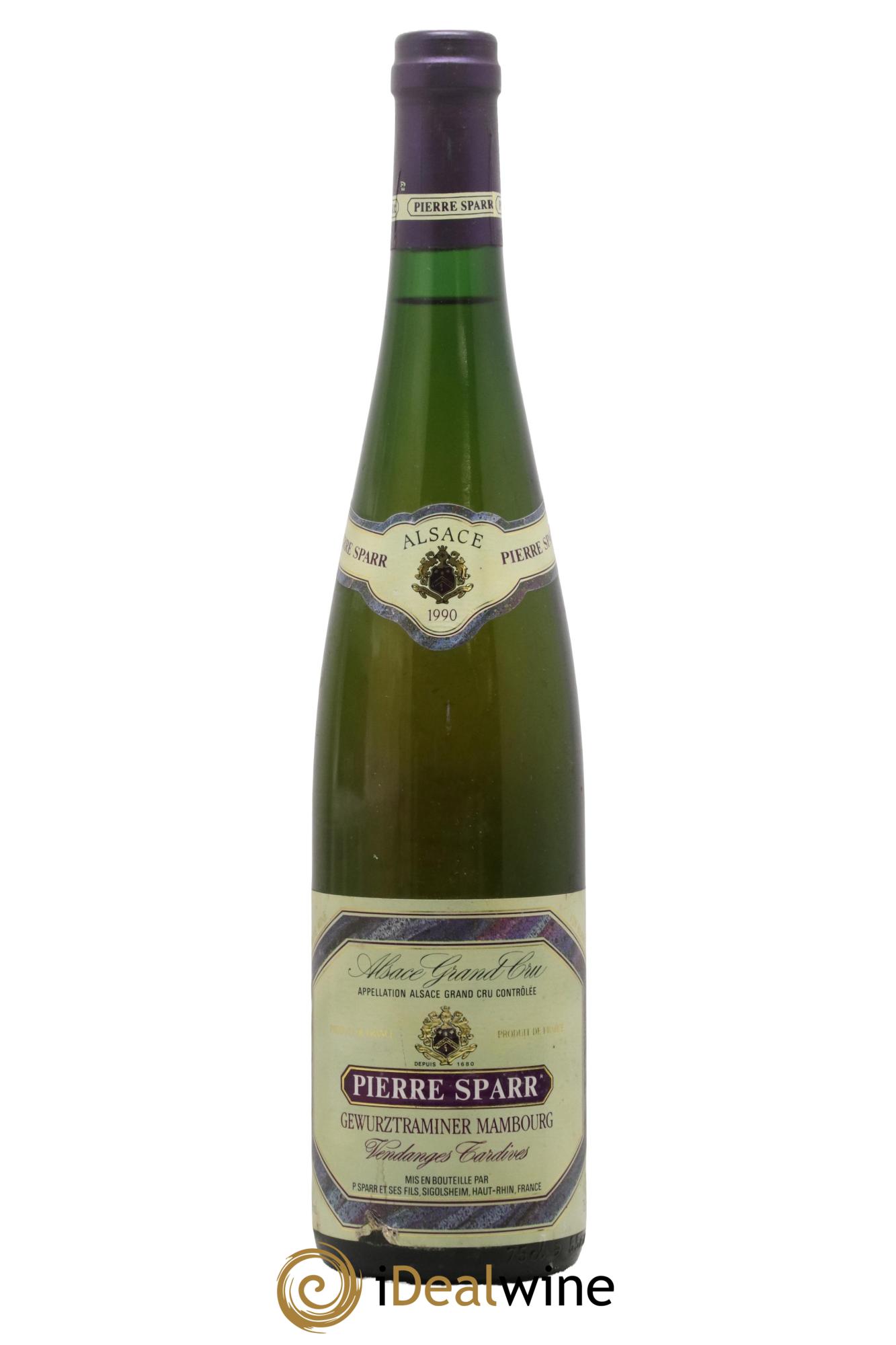 Alsace Grand Cru Mambourg Gewurztraminer Vendanges Tardives Pierre Sparr 1990 - Lot of 1 bottle - 0