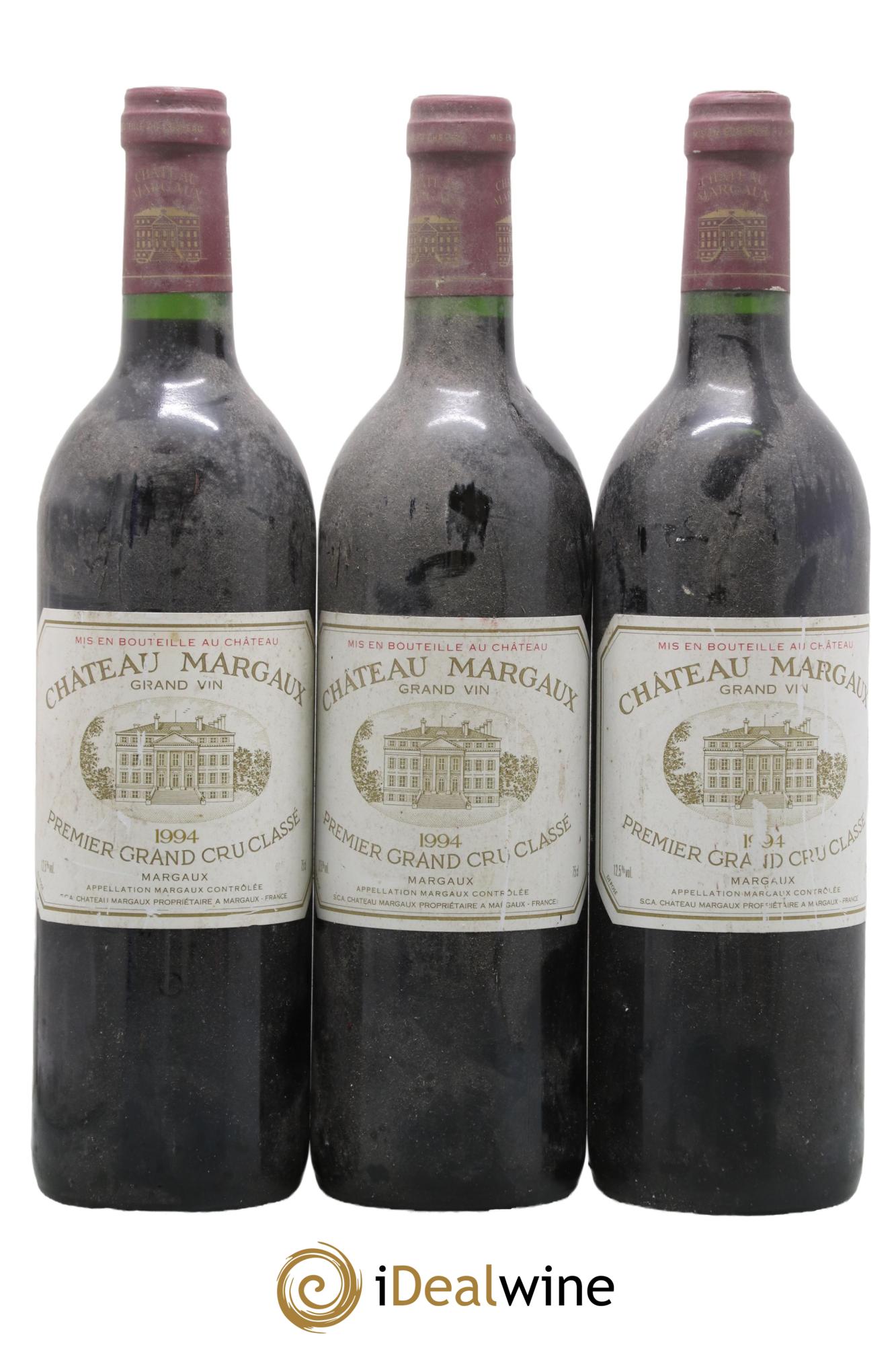 Château Margaux 1er Grand Cru Classé 1994 - Lotto di 3 bottiglie - 0