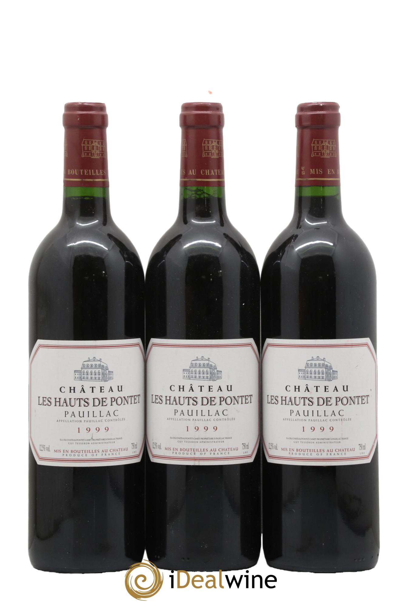 Les Hauts de Pontet-Canet Second Vin 1999 - Posten von 3 Flaschen - 0