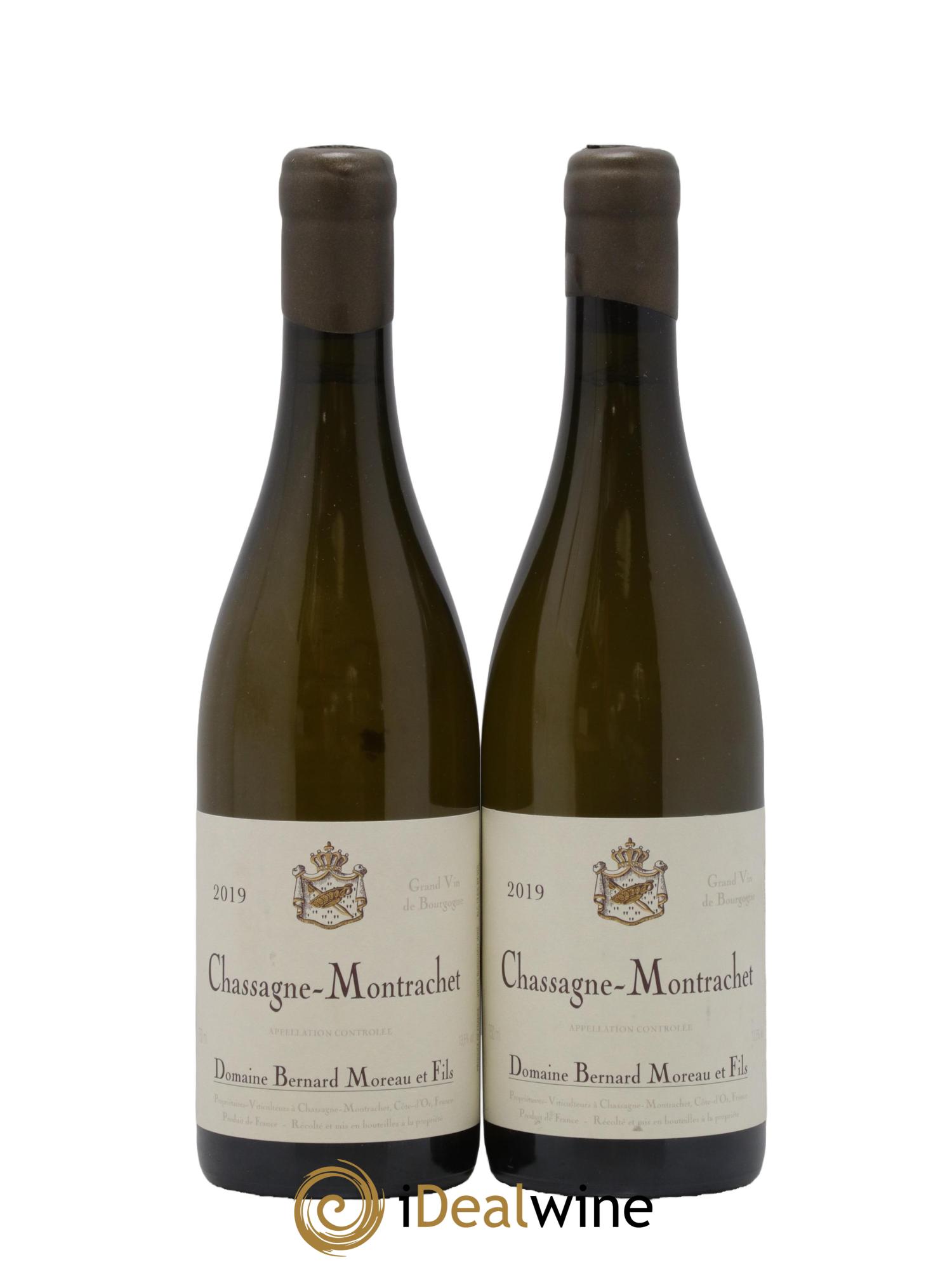 Chassagne-Montrachet Bernard Moreau et Fils (Domaine) 2019 - Lot de 2 bouteilles - 0