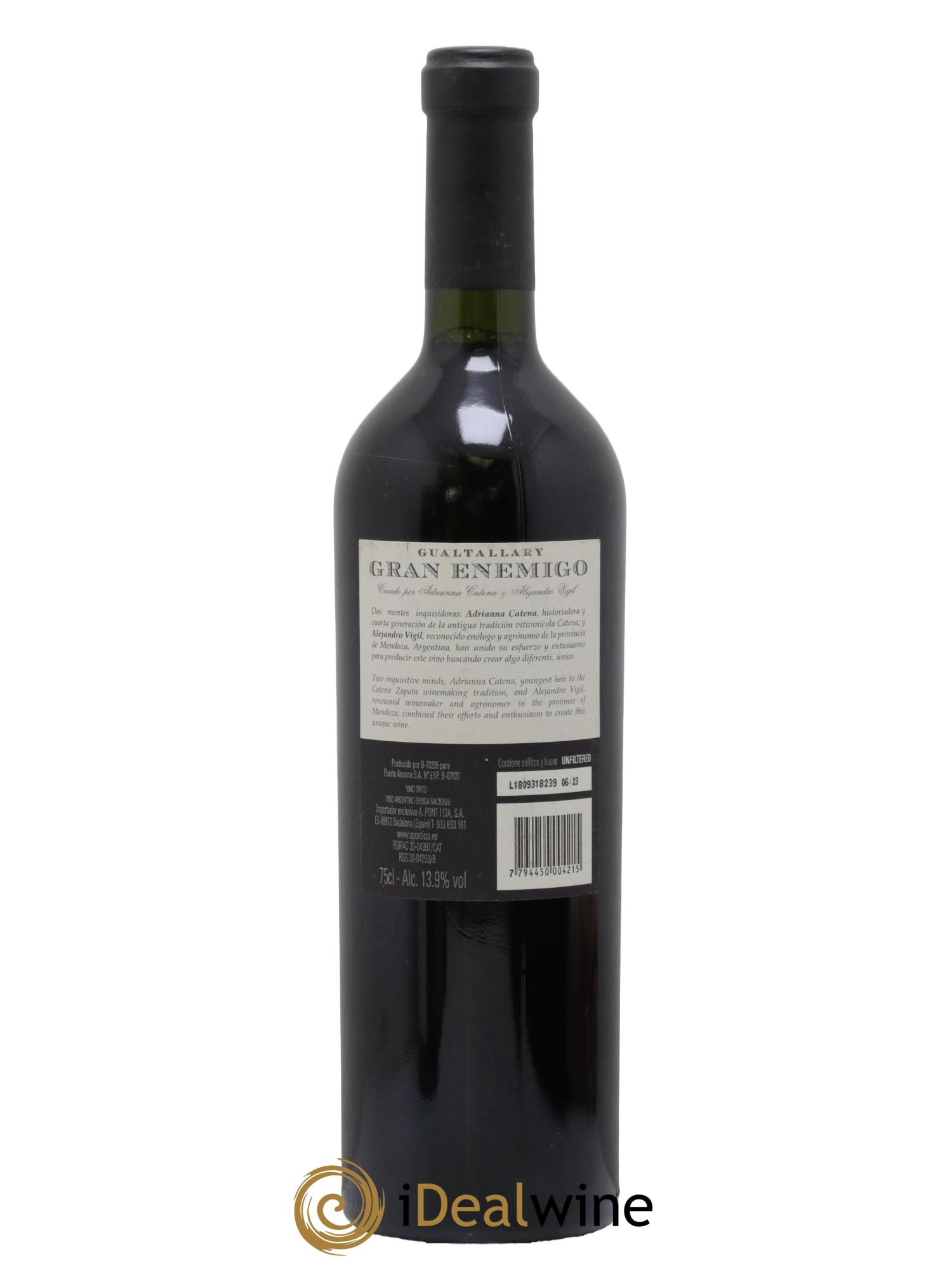 Mendoza Gran Enemigo Gualtallary Single Vineyard El Enemigo 2013 - Lotto di 1 bottiglia - 1