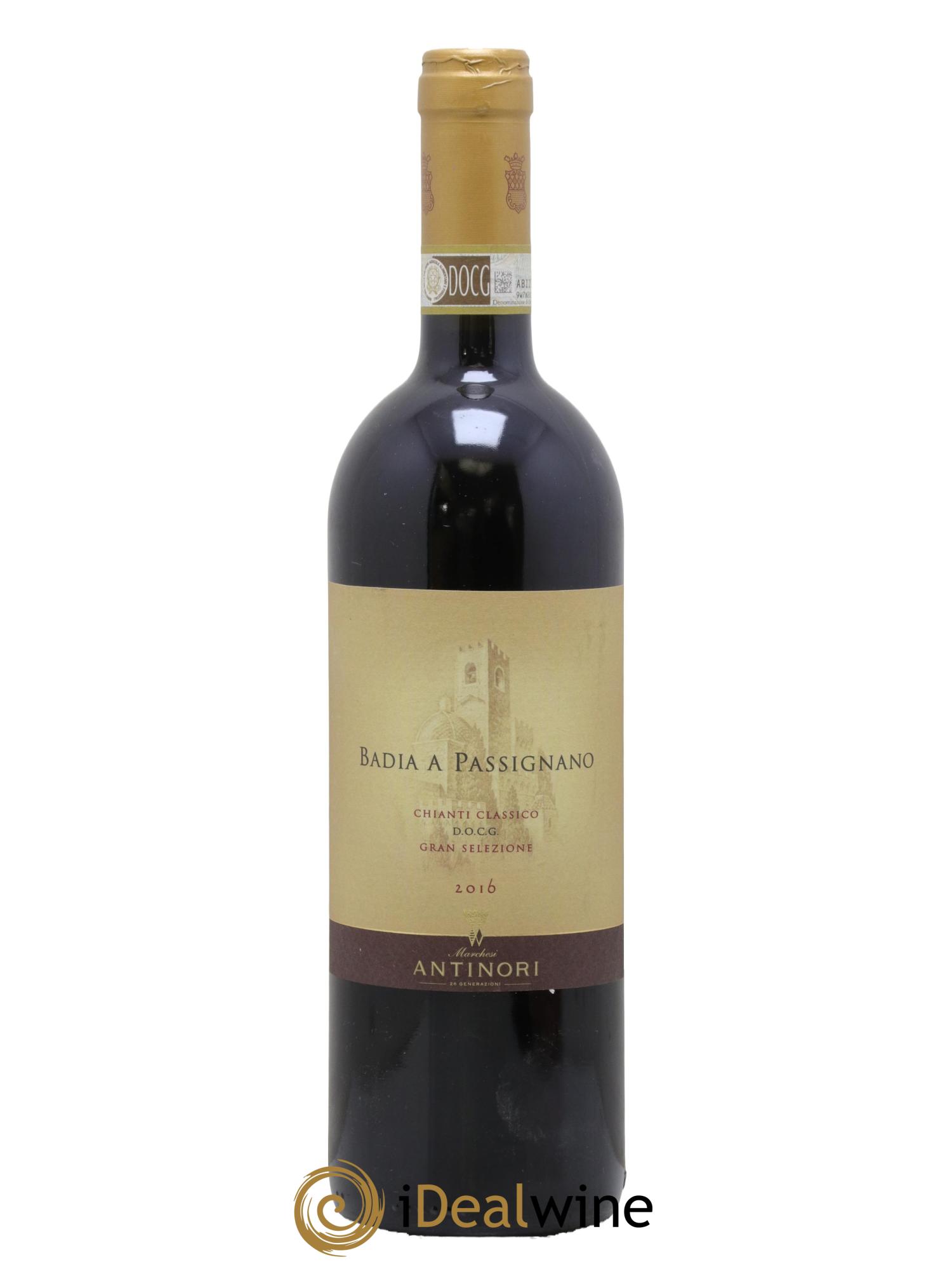 Chianti Classico DOCG Piero Antinori Badia a Passignano Gran Selezione  Marchesi Antinori 2016 - Lot de 1 bouteille - 0