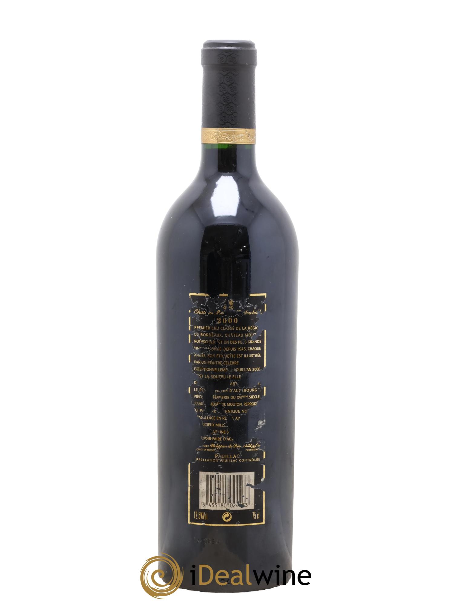 Château Mouton Rothschild 1er Grand Cru Classé 2000 - Lotto di 1 bottiglia - 1