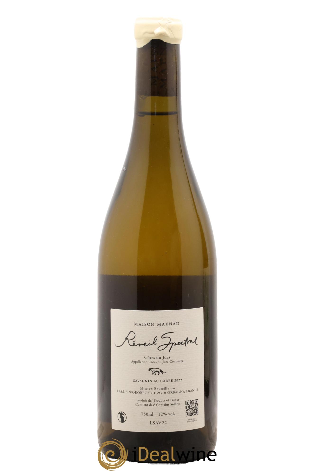Côtes du Jura Au carré Réveil Spectral Katie Worobeck Maison Maenad 2022 - Lot de 1 bouteille - 1