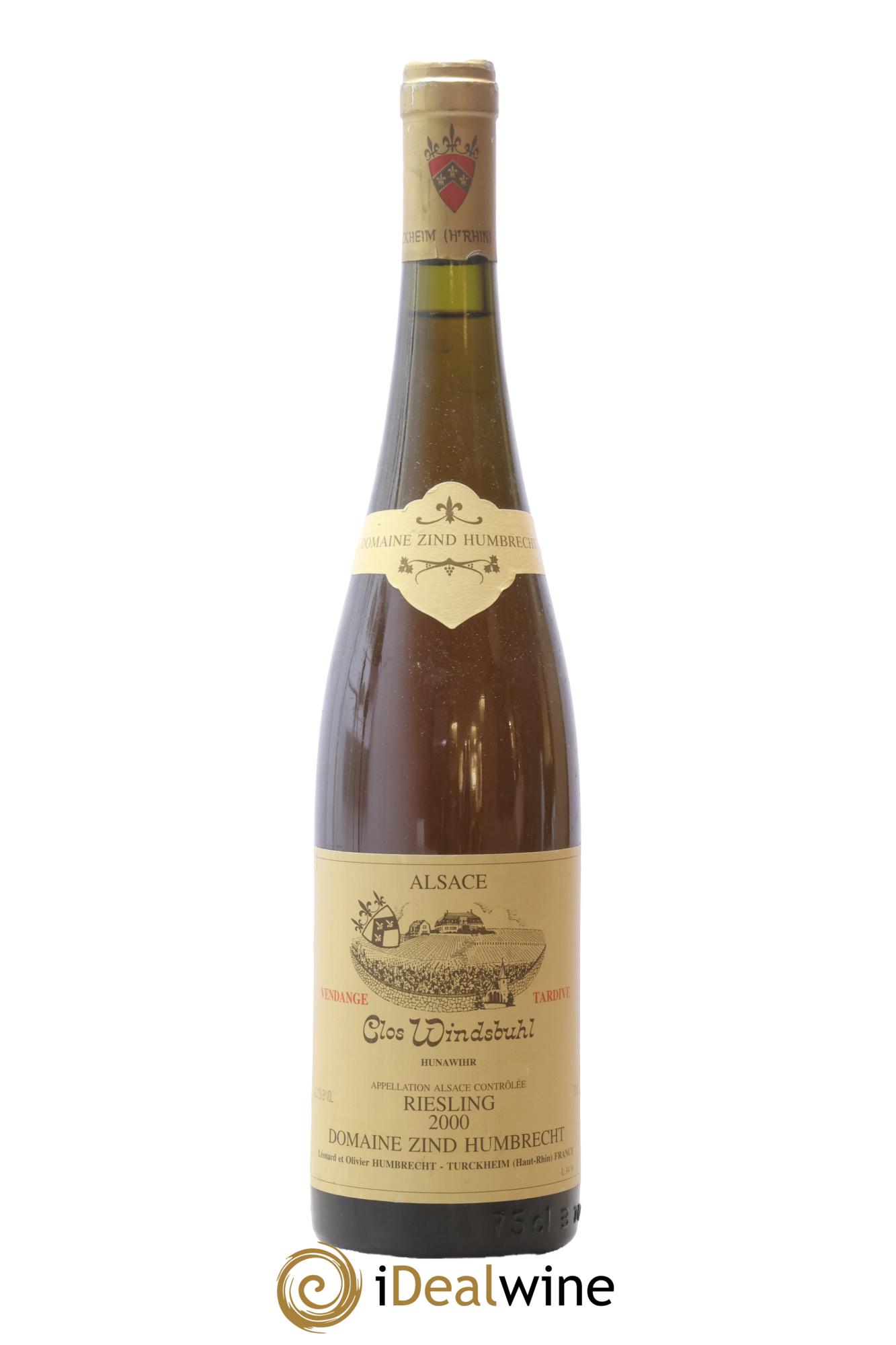 Alsace Riesling Vendanges Tardives Clos Windsbuhl Zind-Humbrecht (Domaine) Riesling Clos Windsbuhl Hunawihr Zind-Humbrecht 2000 - Lot of 1 bottle - 0