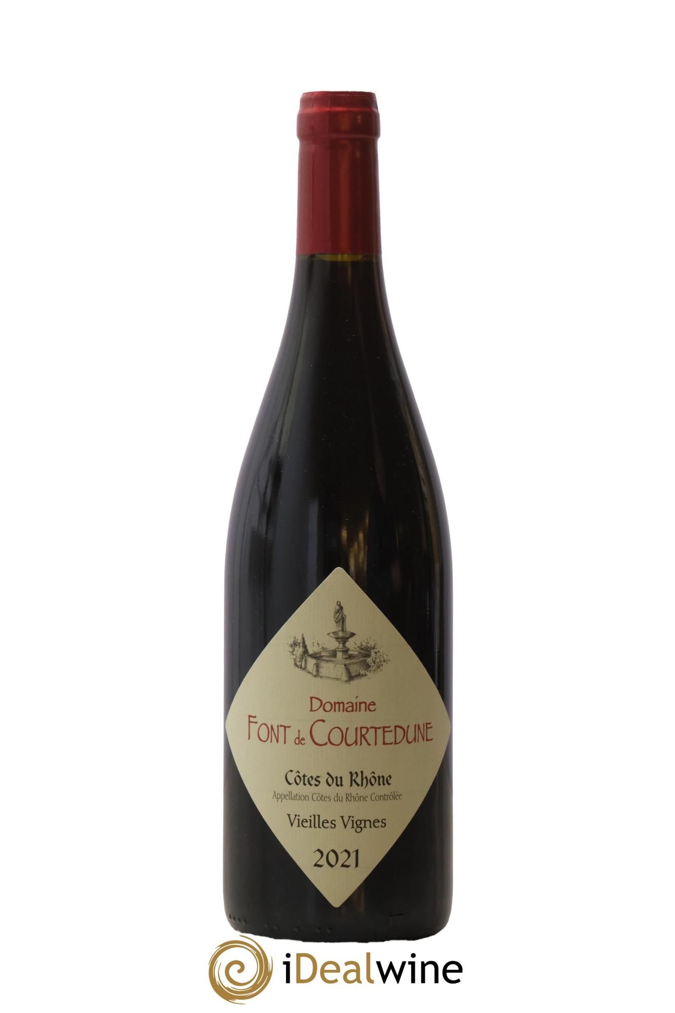Côtes-du-Rhône-Villages Vieilles Vignes Font de Courtedune 2021 - Lot de 1 bouteille - 0