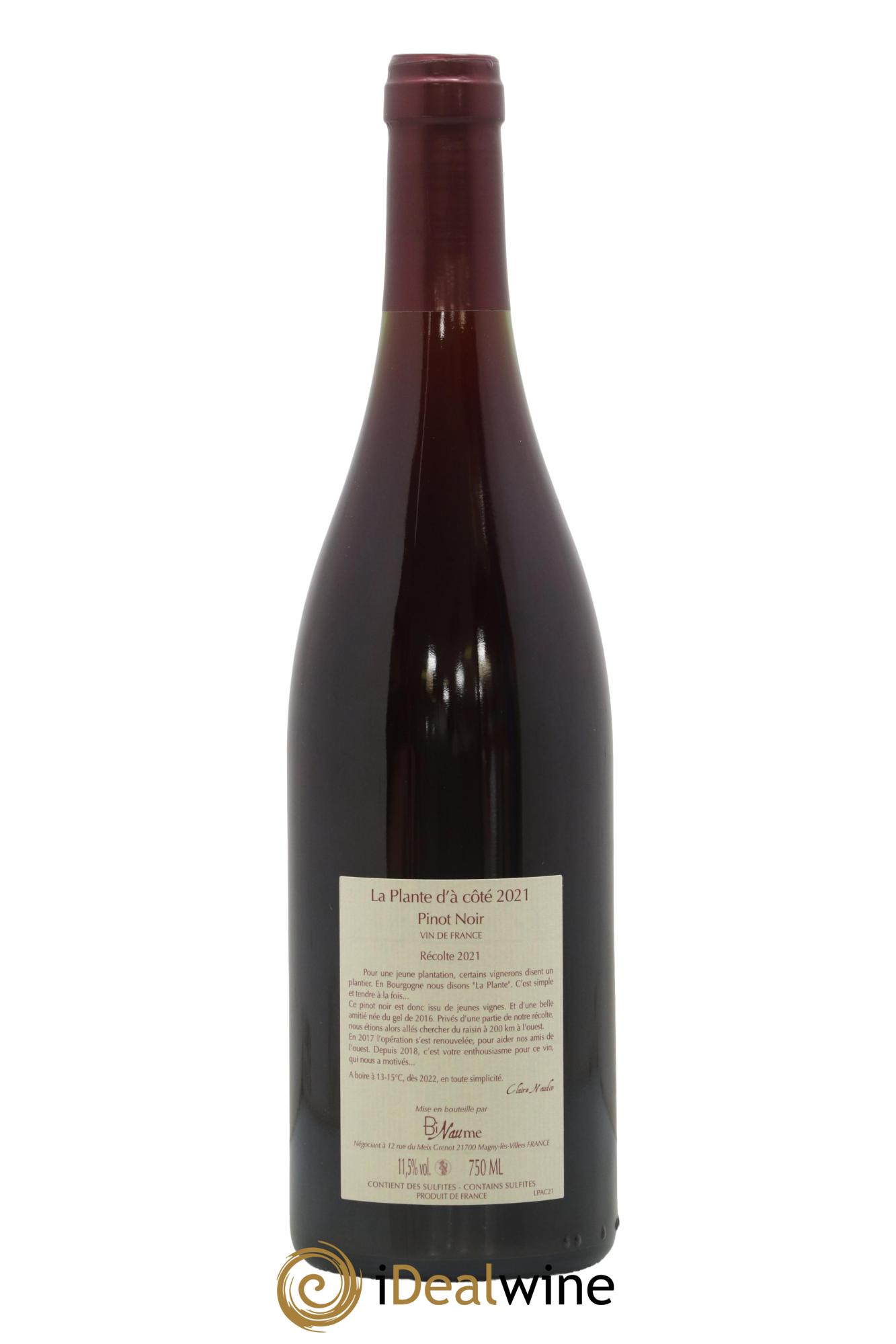 Vin de France La Plante d'à coté Binaume Bizot-Naudin 2021 - Lot de 1 bouteille - 1