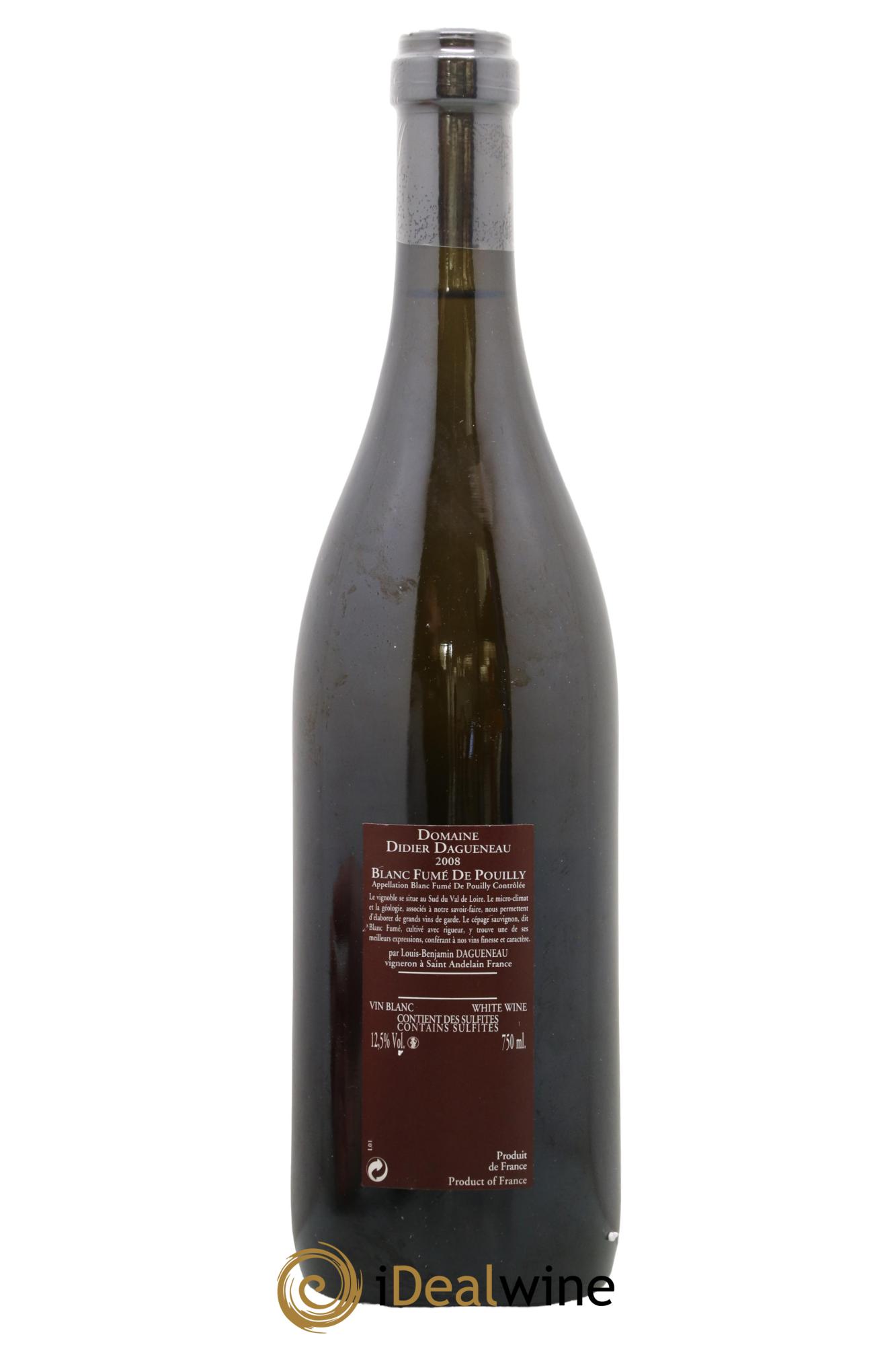 Vin de France (anciennement Pouilly-Fumé) Pur Sang Dagueneau (Domaine Didier - Louis-Benjamin) 2008 - Lot de 1 bouteille - 1