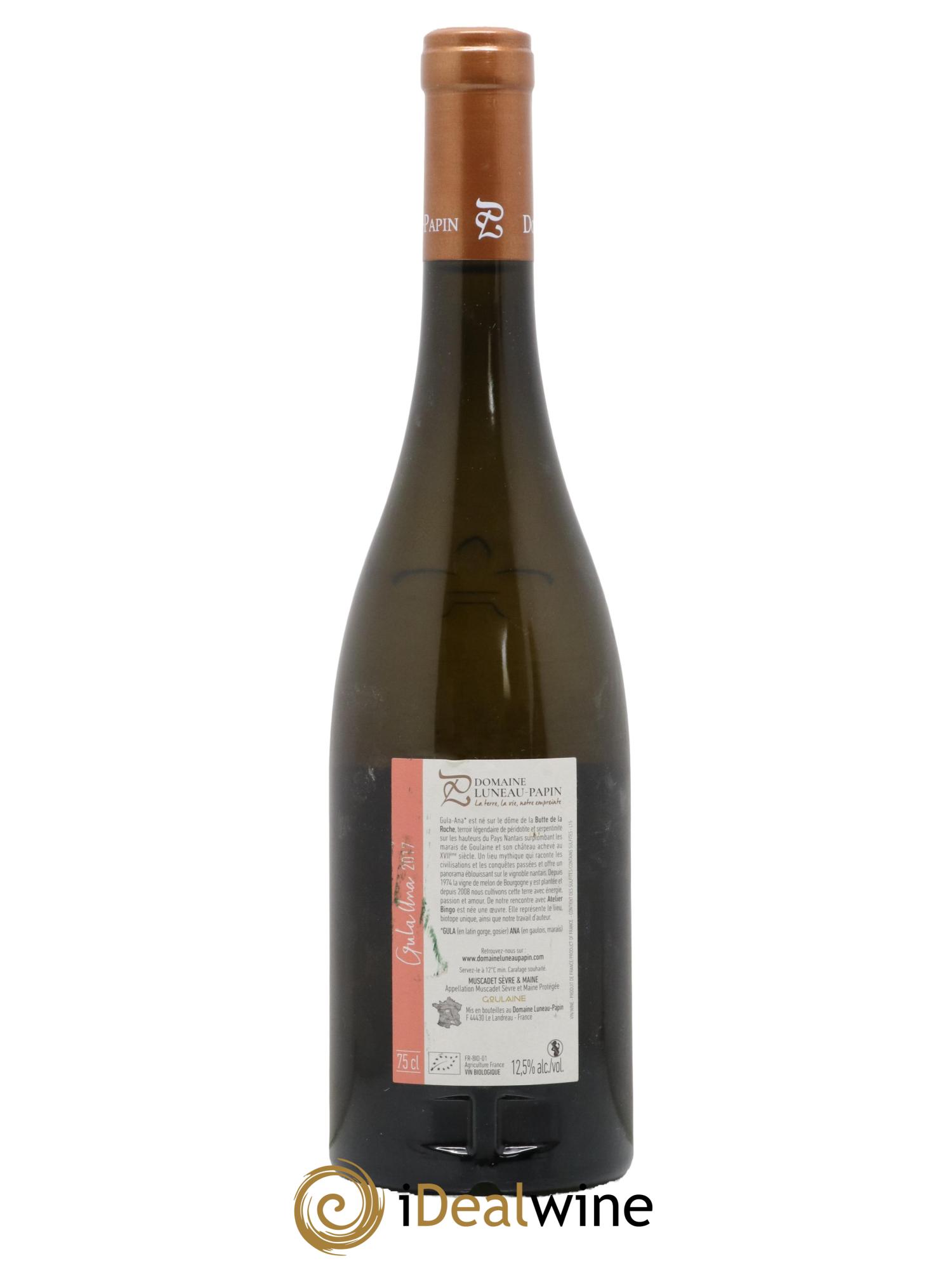 Muscadet-Sèvre-et-Maine Gula Ana Luneau-Papin 2017 - Lot de 1 bouteille - 1