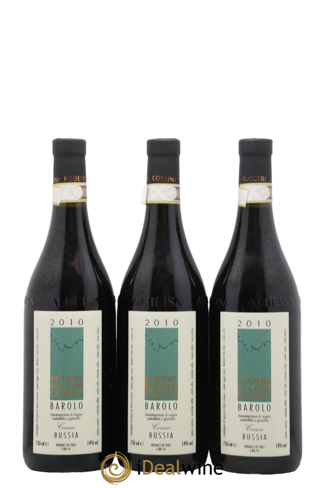 Barolo Bussia Corsini Podere Ruggeri 2010 - Lot de 3 bouteilles - 0