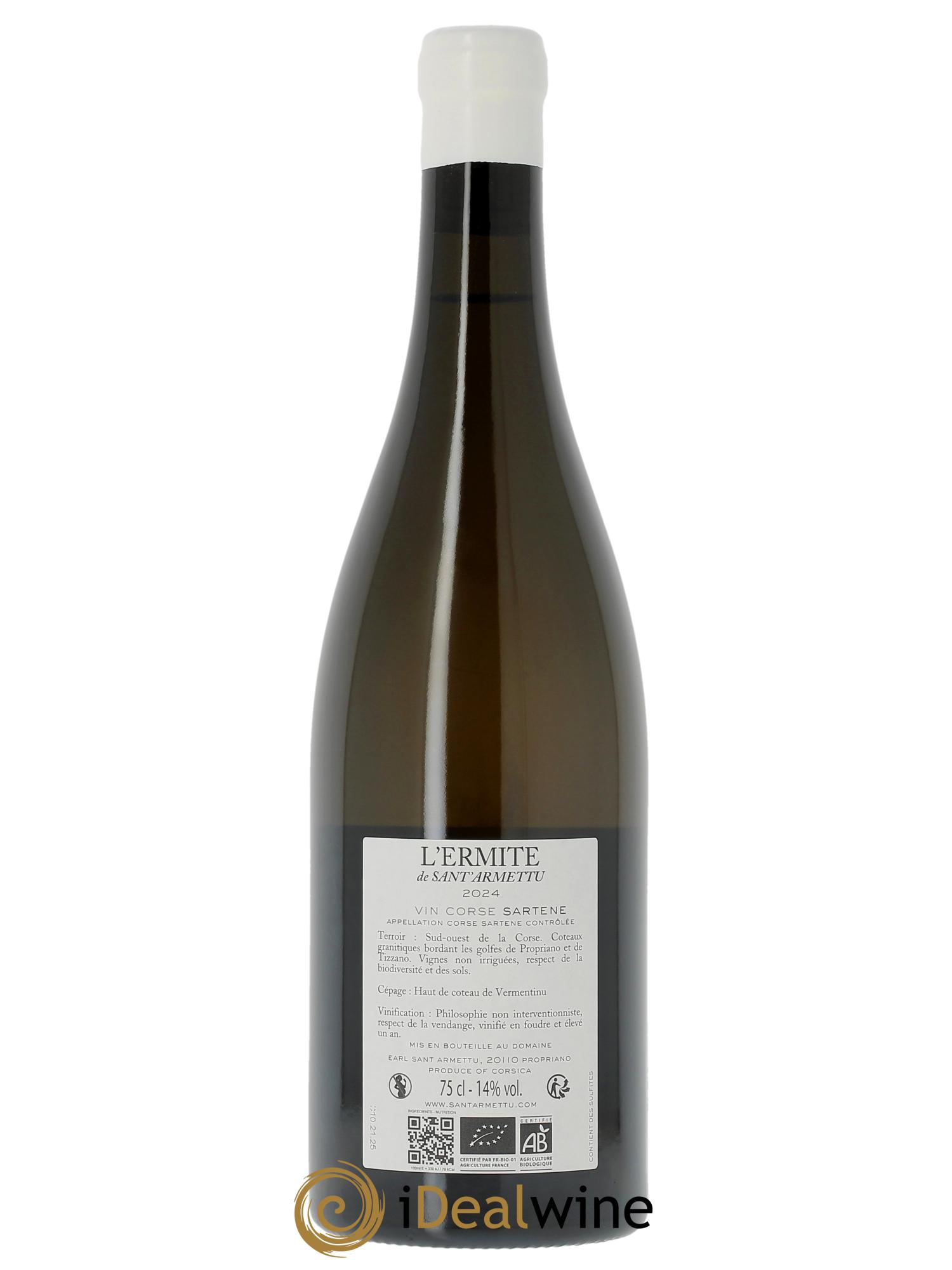 Sartène L'Ermite Sant Armettu (Domaine) 2024 - Posten von 1 Flasche - 1