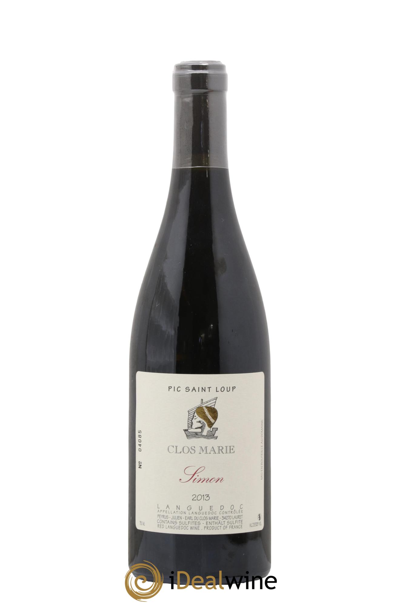 Pic Saint-Loup Clos Marie Cuvée Simon Christophe Peyrus et Françoise Julien 2013 - Lot de 1 bouteille - 0