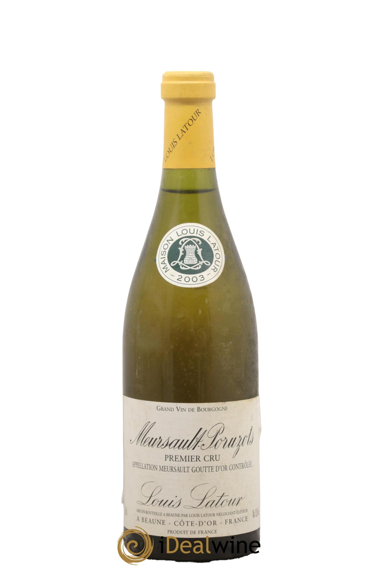 Meursault 1er Cru Poruzots Louis Latour 2003 - Lot de 1 bouteille - 0