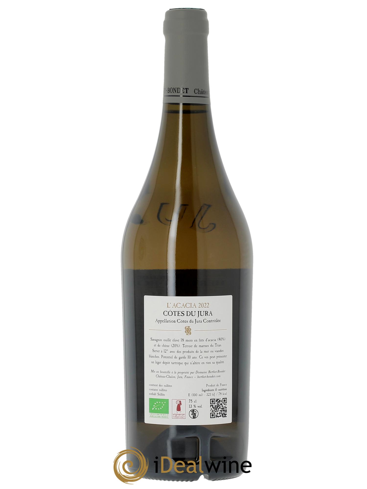 Côtes du Jura L'Acacia Berthet-Bondet  2022 - Posten von 1 Flasche - 1