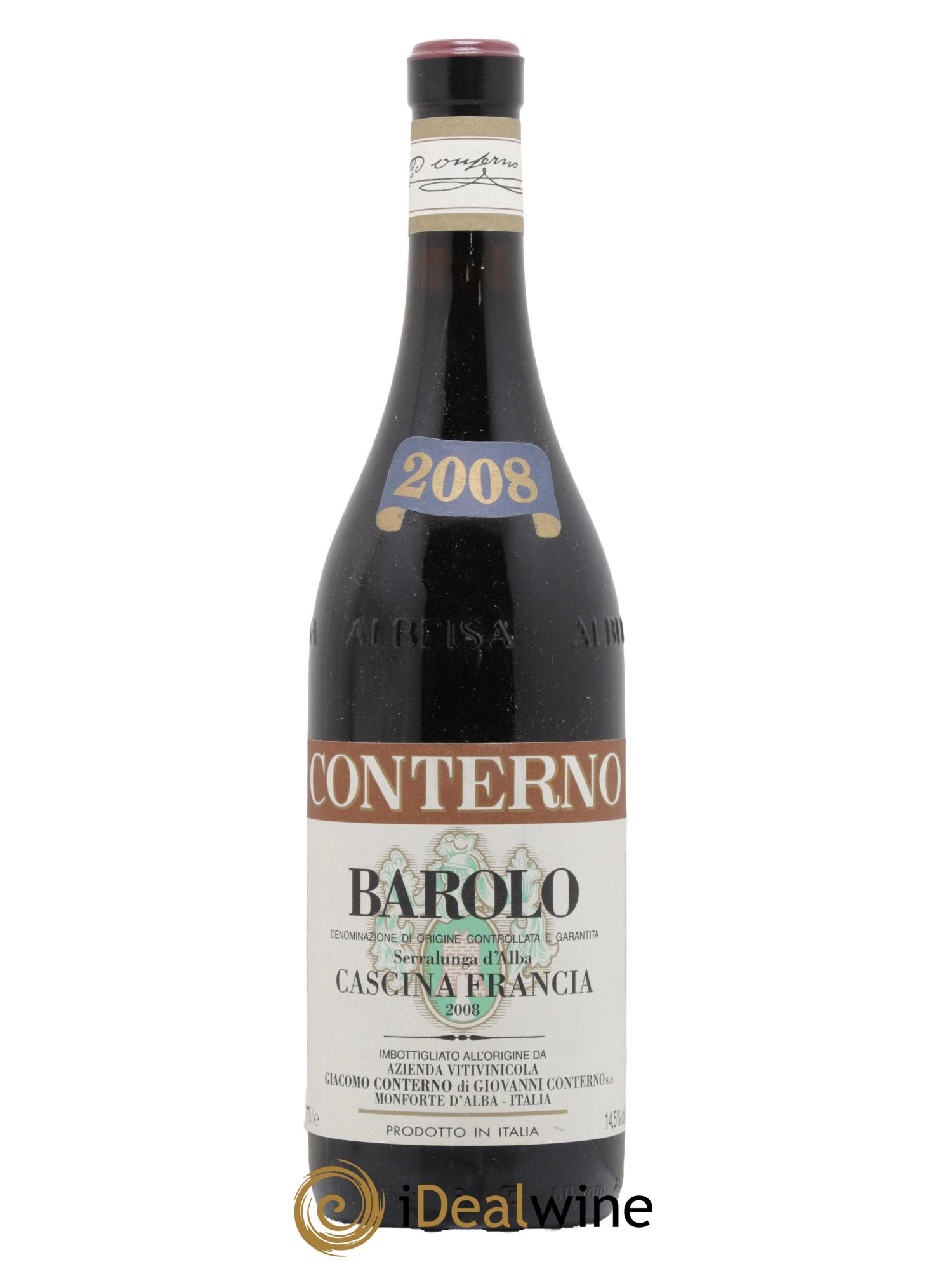 Barolo DOCG Cascina Francia Giacomo Conterno 2008 - Lot de 1 bouteille - 0