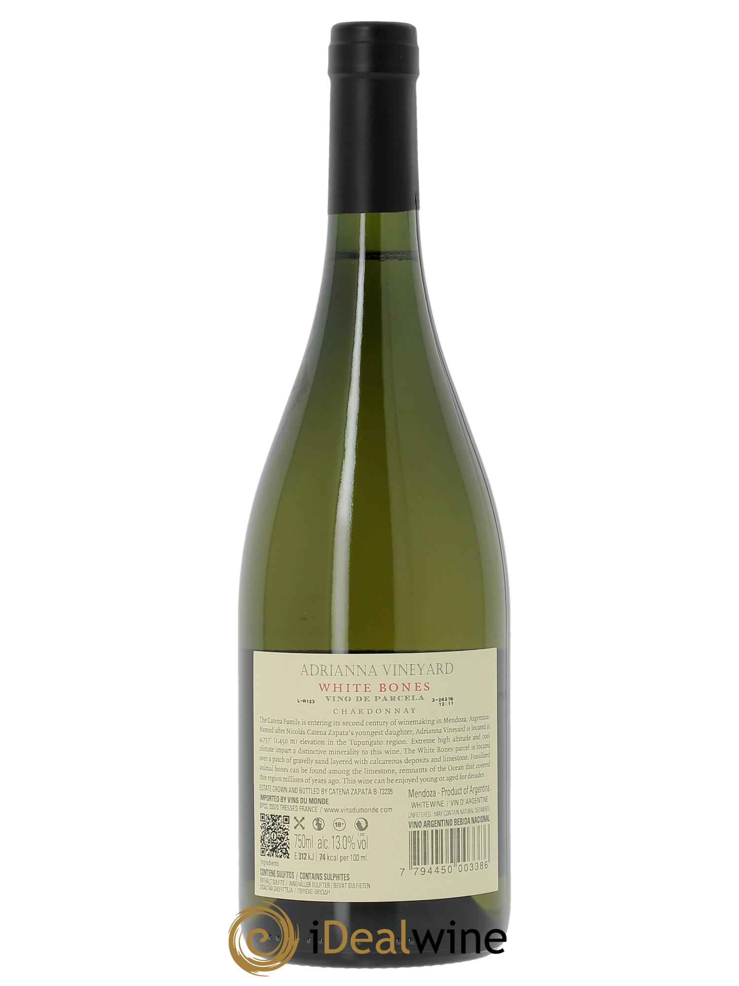 Mendoza Adrianna Vineyard White Bones Catena Zapata  2022 - Lot de 1 bouteille - 1