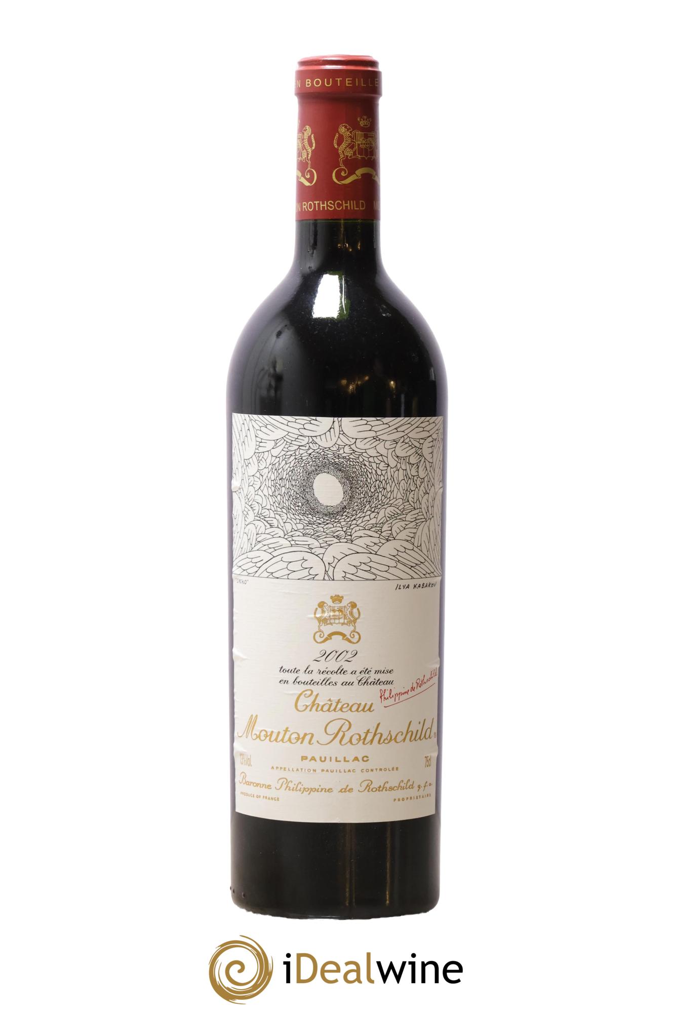 Château Mouton Rothschild 1er Grand Cru Classé 2002 - Lot de 1 bouteille - 0