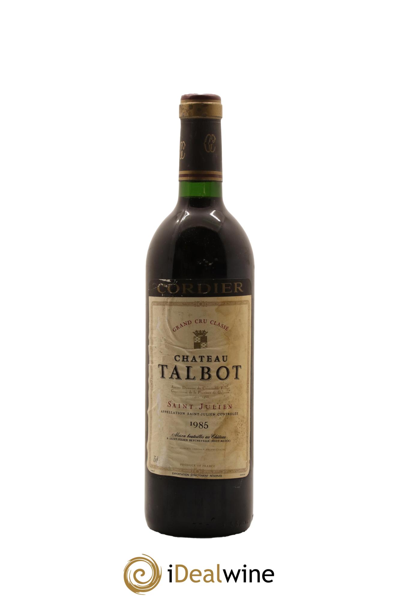 Château Talbot 4ème Grand Cru Classé 1985 - Lot de 1 bouteille - 0