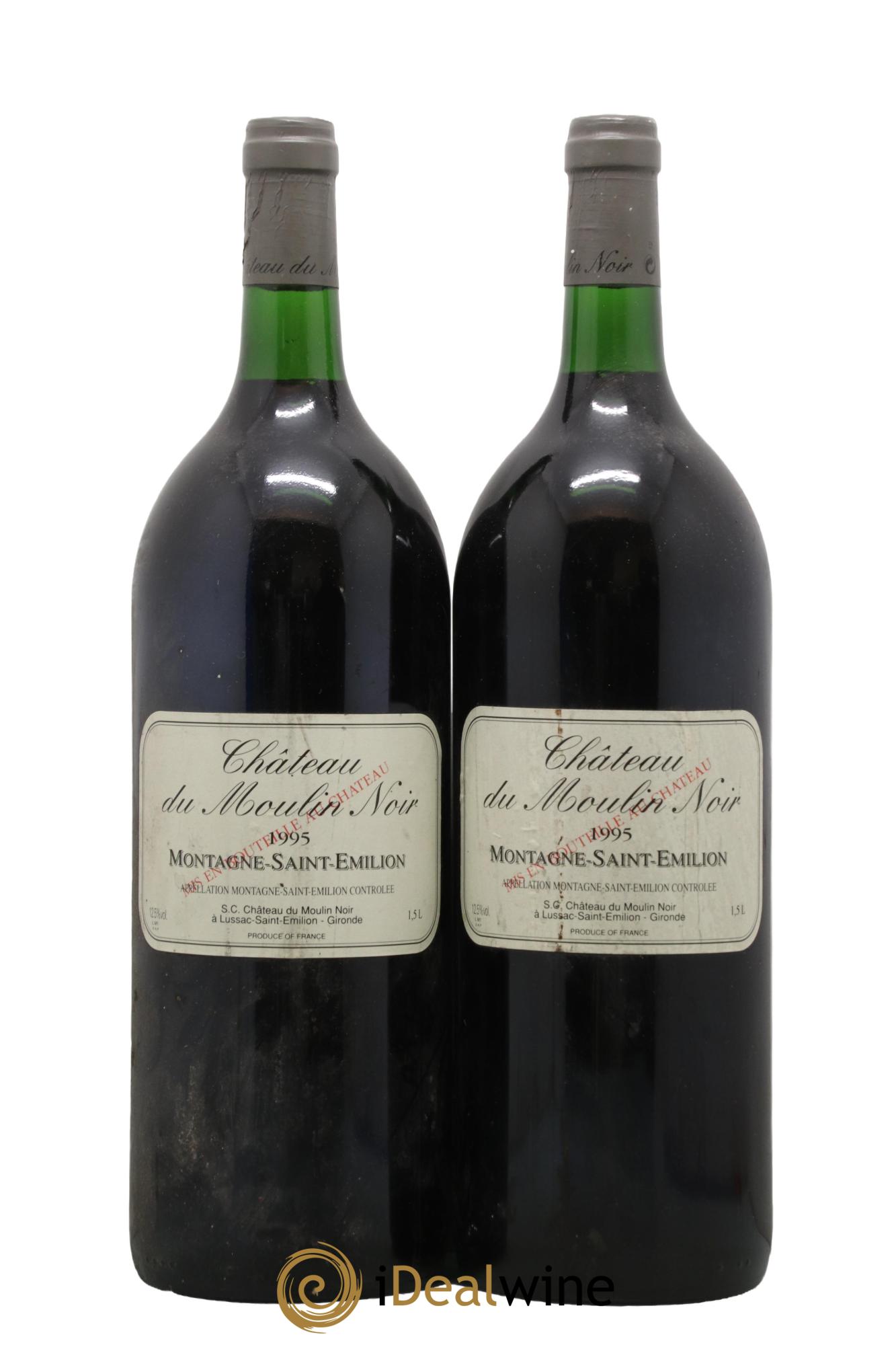 Montagne Saint-Émilion Château du Moulin Noir 1995 - Lot de 2 magnums - 0