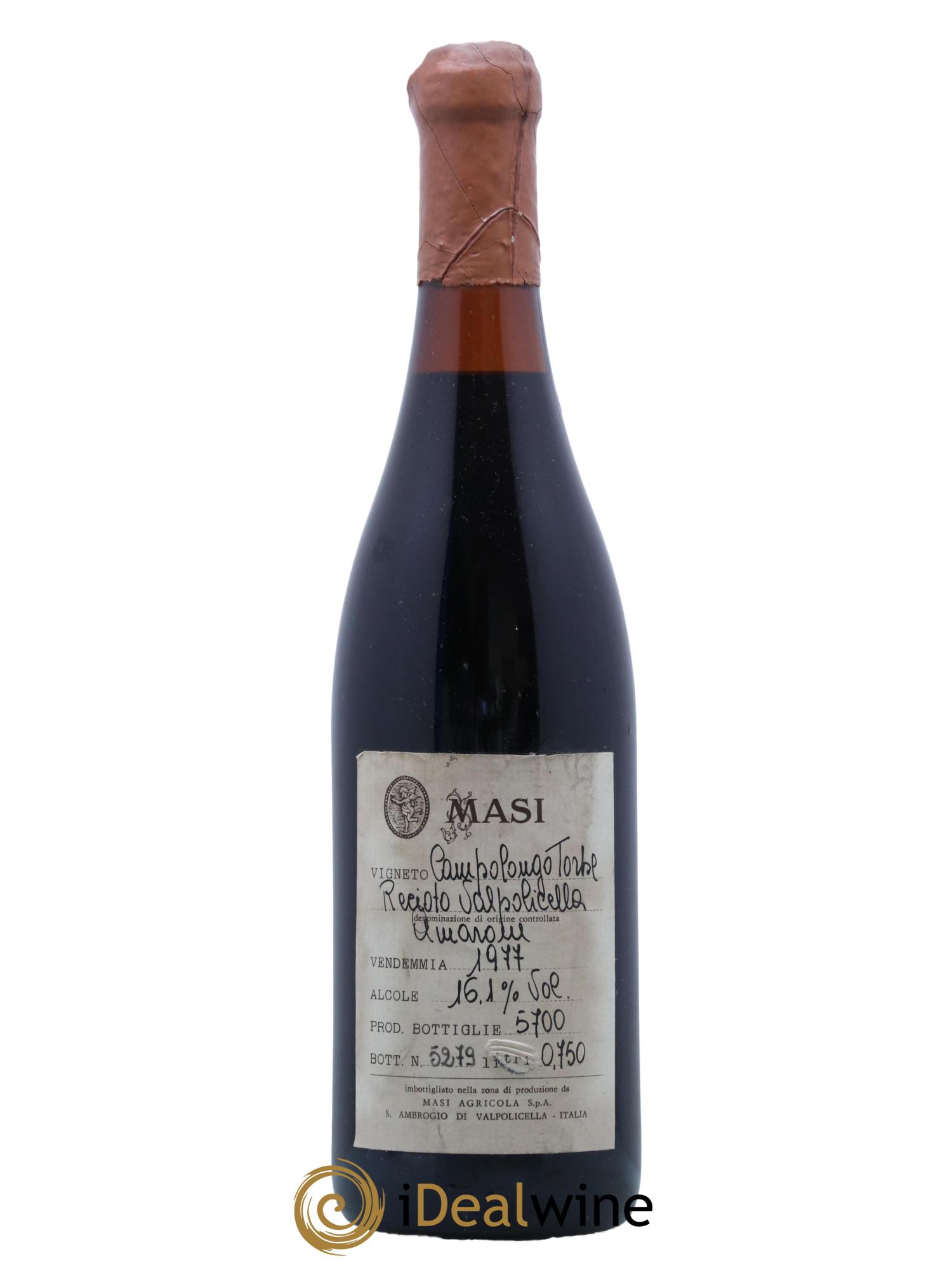 Amarone della Valpolicella Classico DOCG Campolongo di Torbe MASI (Boscaini Family) Recioto 1977 - Lot de 1 bouteille - 0