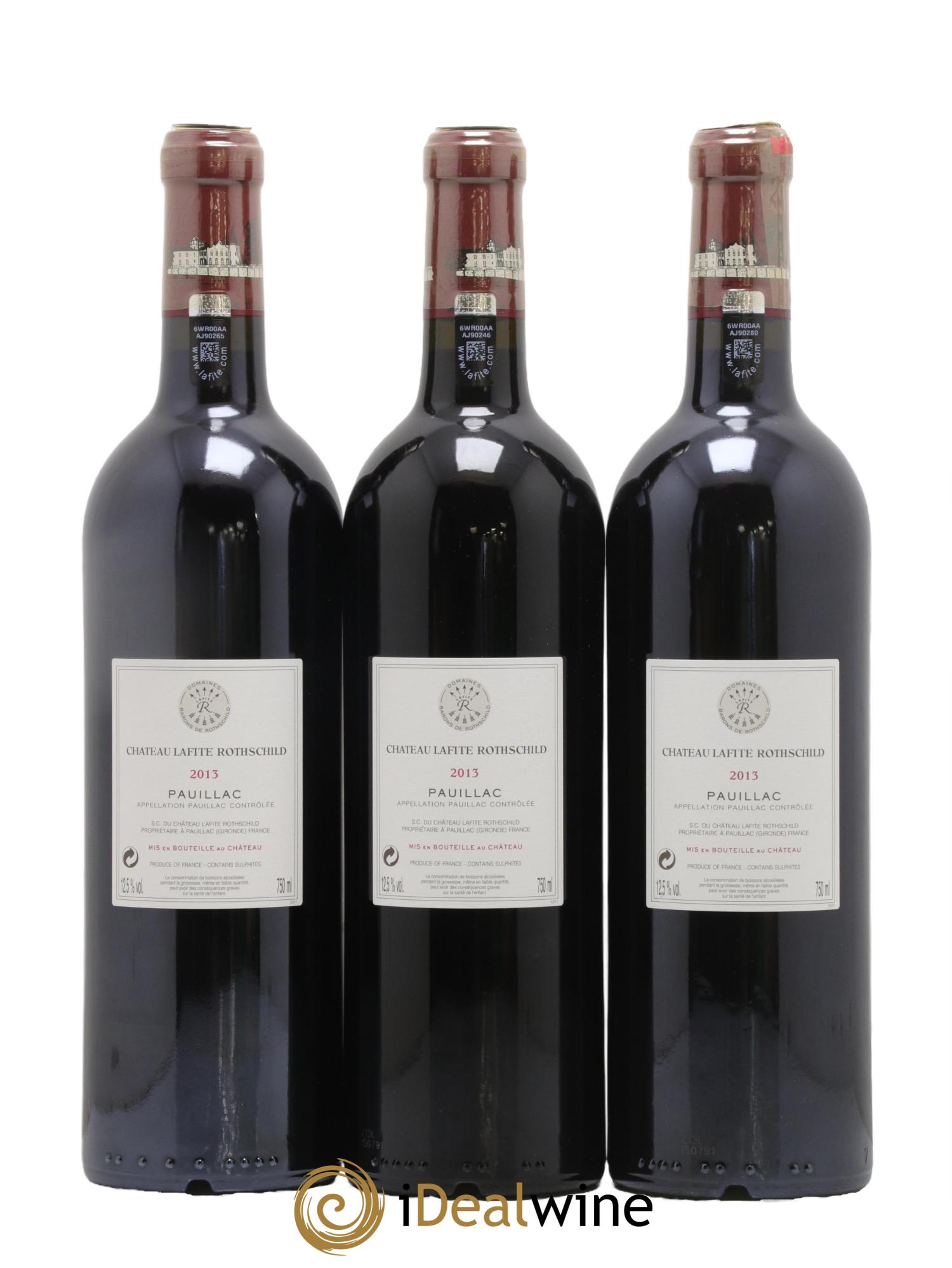 Château Lafite Rothschild 1er Grand Cru Classé 2013 - Lotto di 3 bottiglie - 1