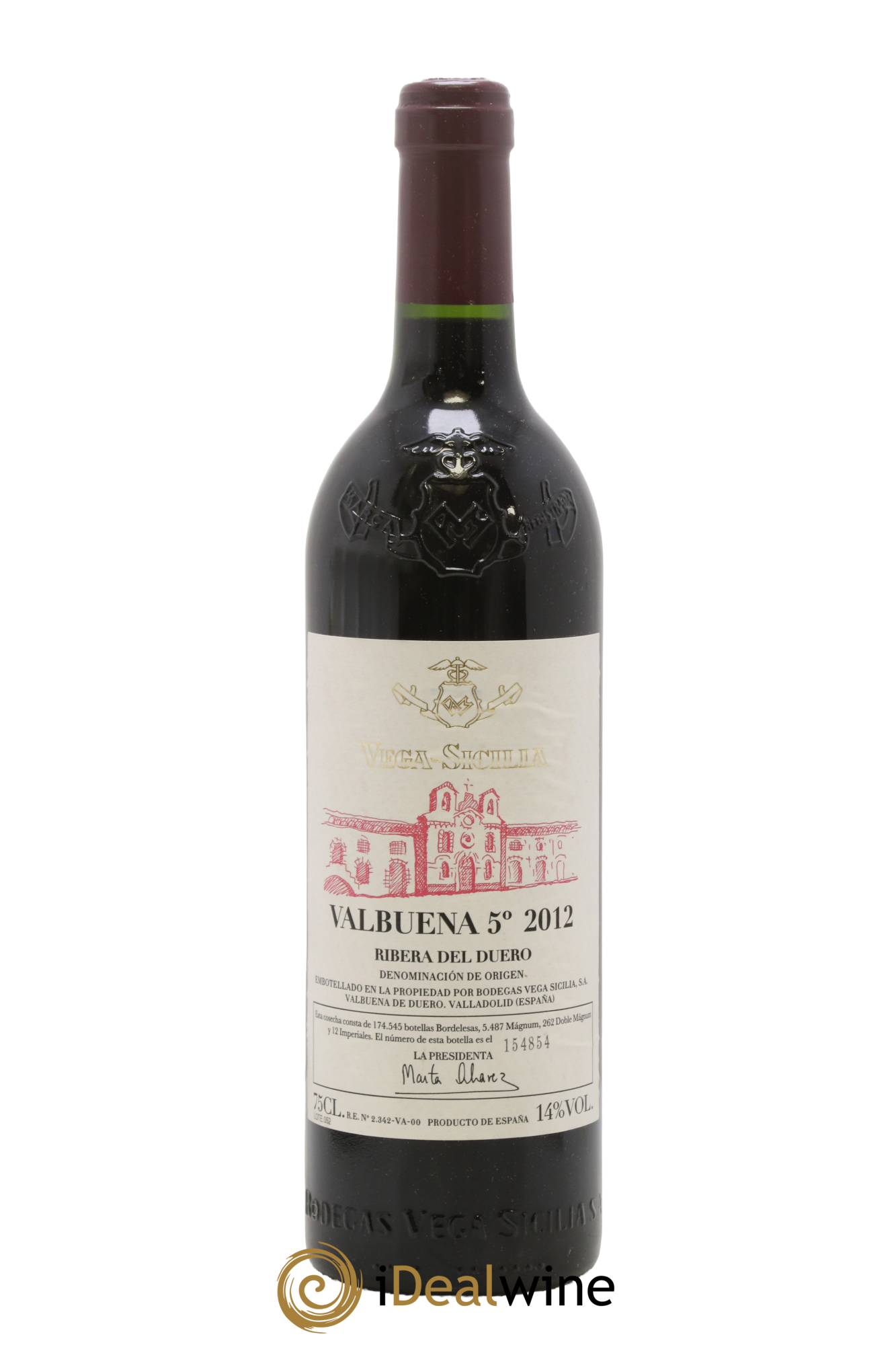 Ribera Del Duero DO Vega Sicilia Valbuena 5 ano Famille Alvarez 2012 - Lotto di 1 bottiglia - 0