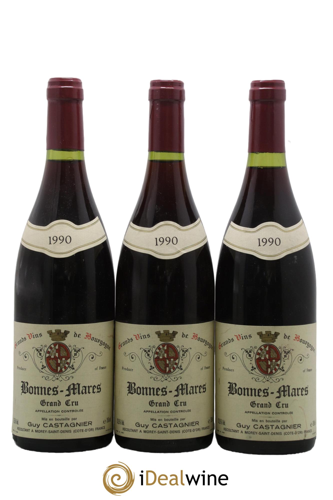 Bonnes-Mares Grand Cru Castagnier (Domaine) 1990 - Lotto di 3 bottiglie - 0