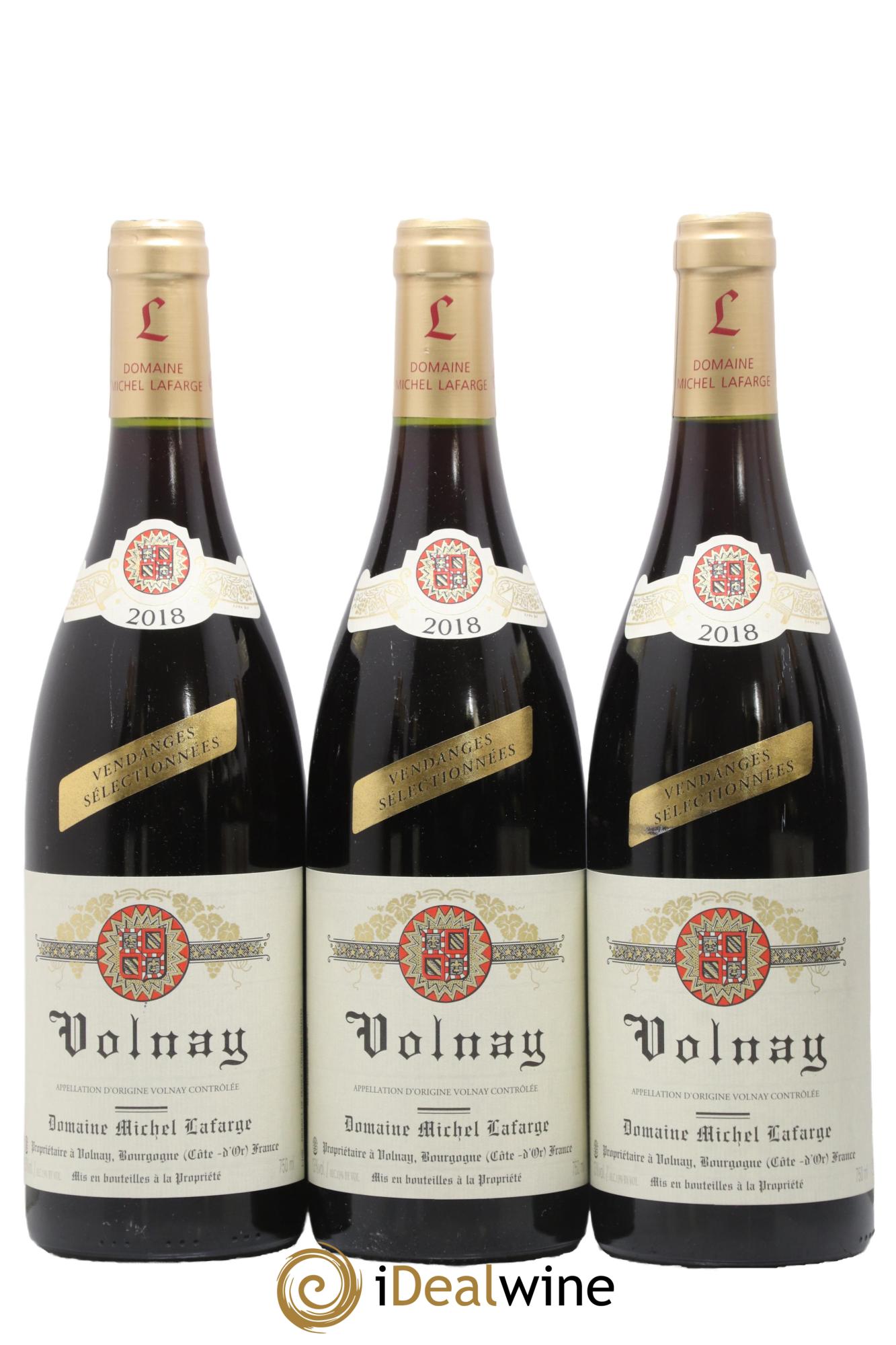 Volnay Vendanges sélectionnées Lafarge (Domaine) 2018 - Lot of 3 bottles - 0