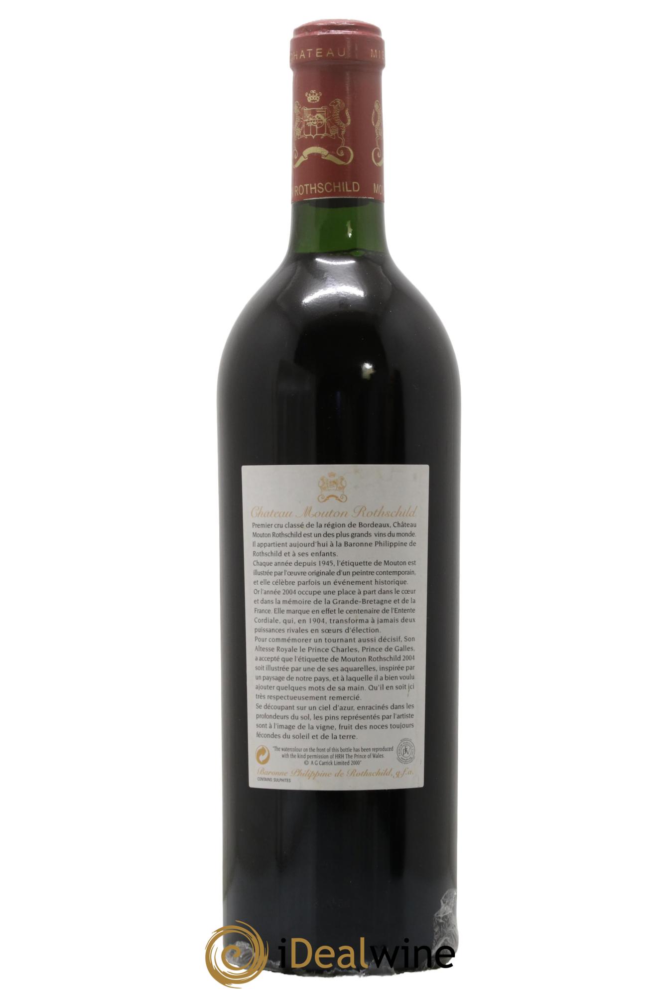 Château Mouton Rothschild 1er Grand Cru Classé 2004 - Lot de 1 bouteille - 1