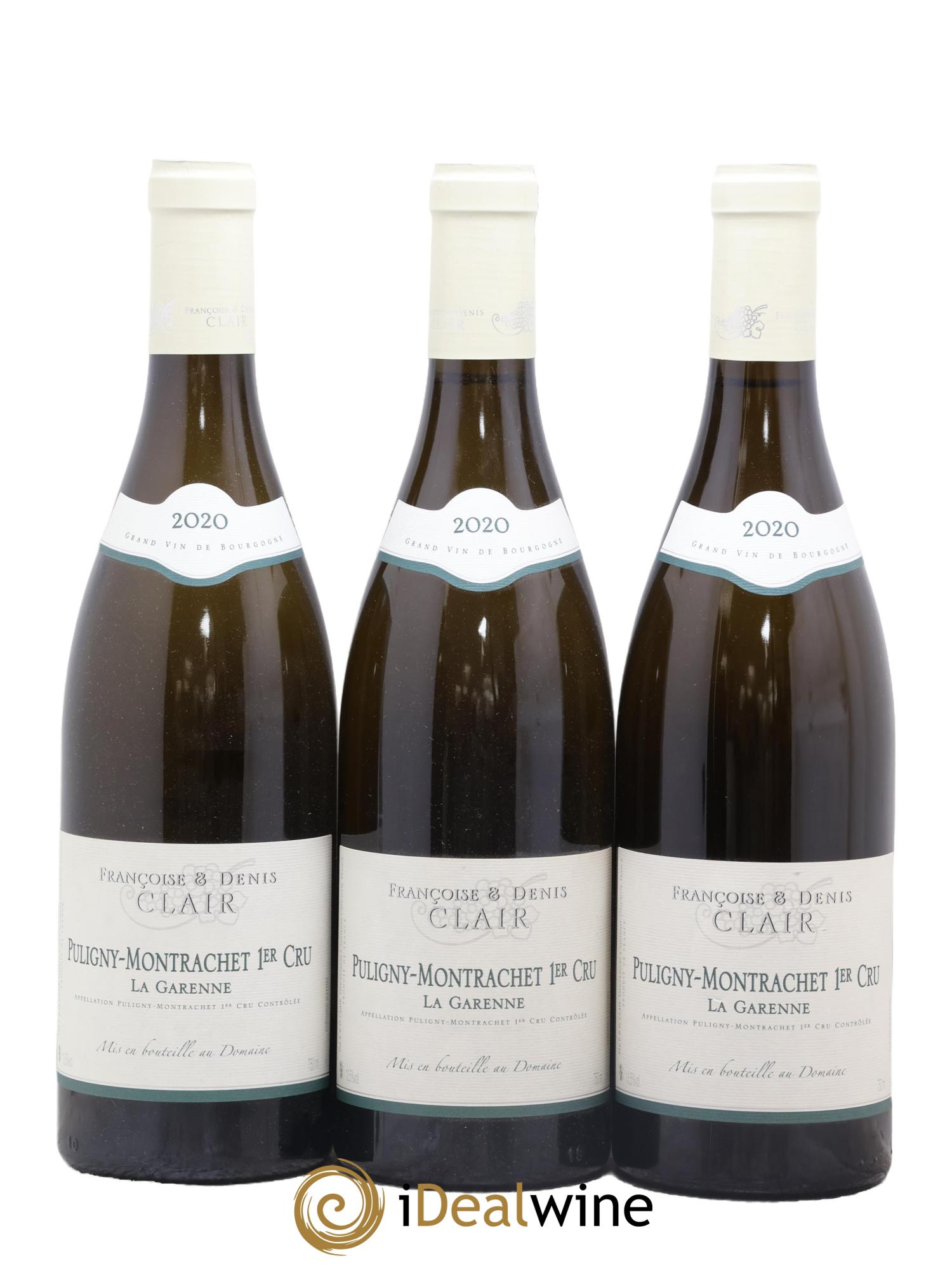 Puligny-Montrachet 1er Cru La Garenne Françoise et Denis Clair (Domaine) 2020 - Lot de 3 bouteilles - 0