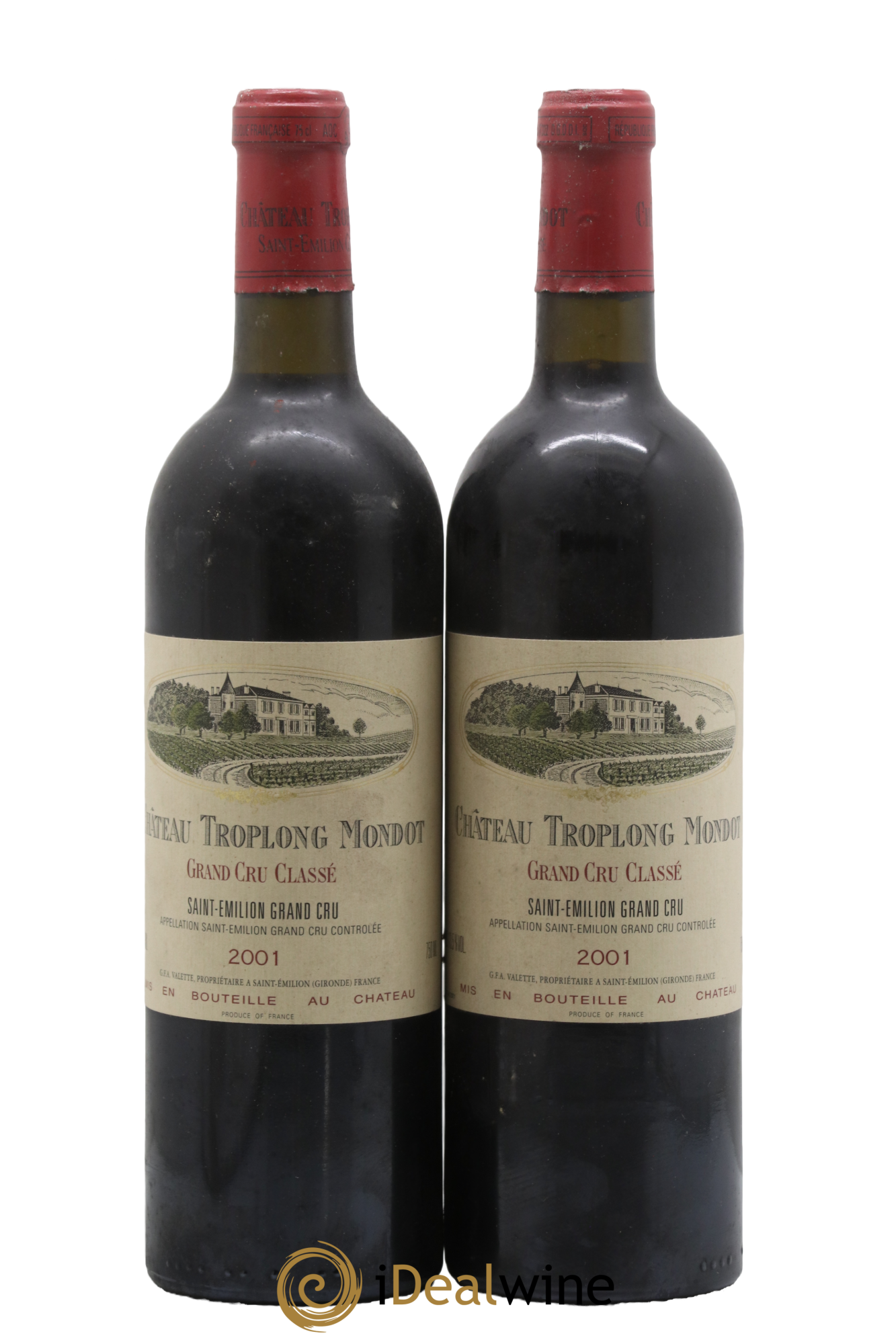 Château Troplong Mondot 1er Grand Cru Classé B 2001 - Posten von 2 Flaschen - 0