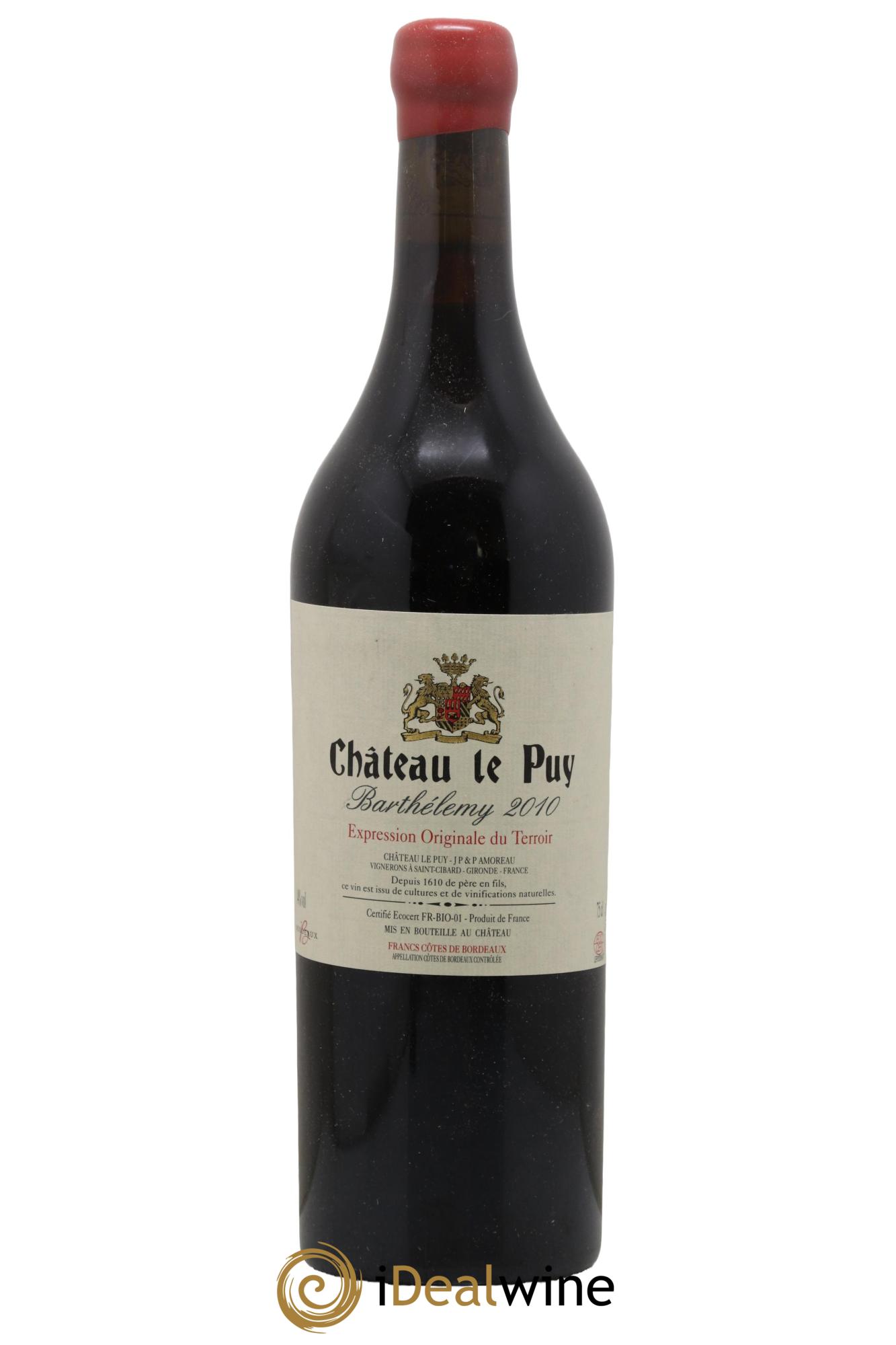 Le Puy - Cuvée Barthélemy 2010 - Lot de 1 bouteille - 0