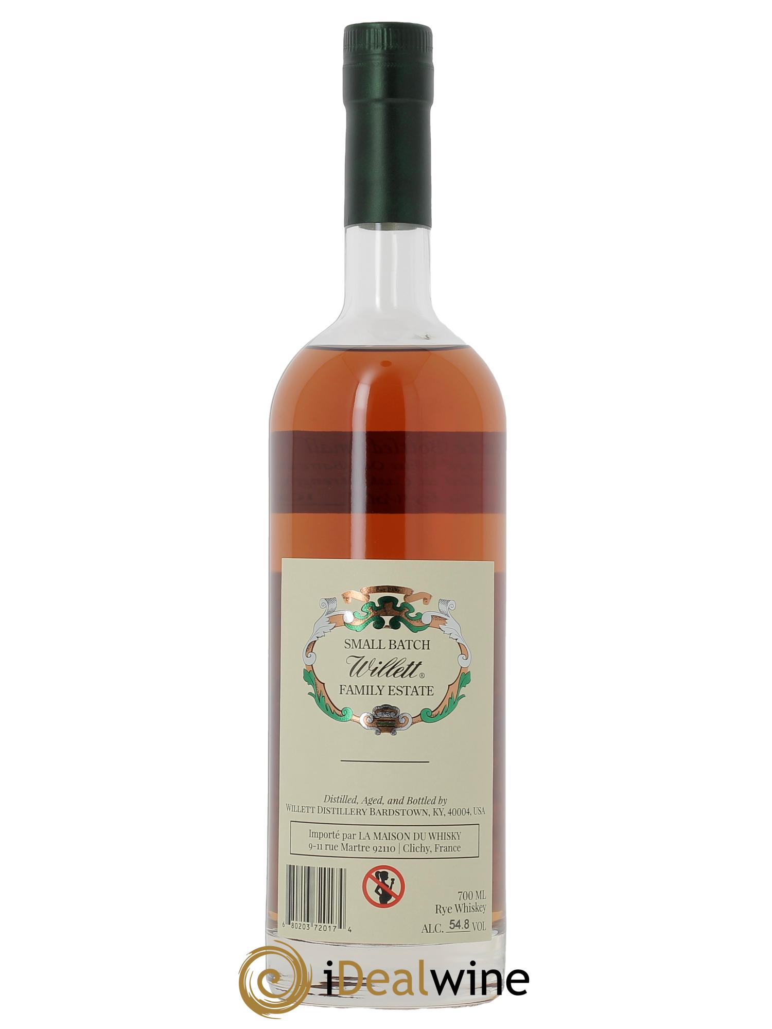 Willett 4 ans Family Estate Small Batch Rye  - Lotto di 1 bottiglia - 1