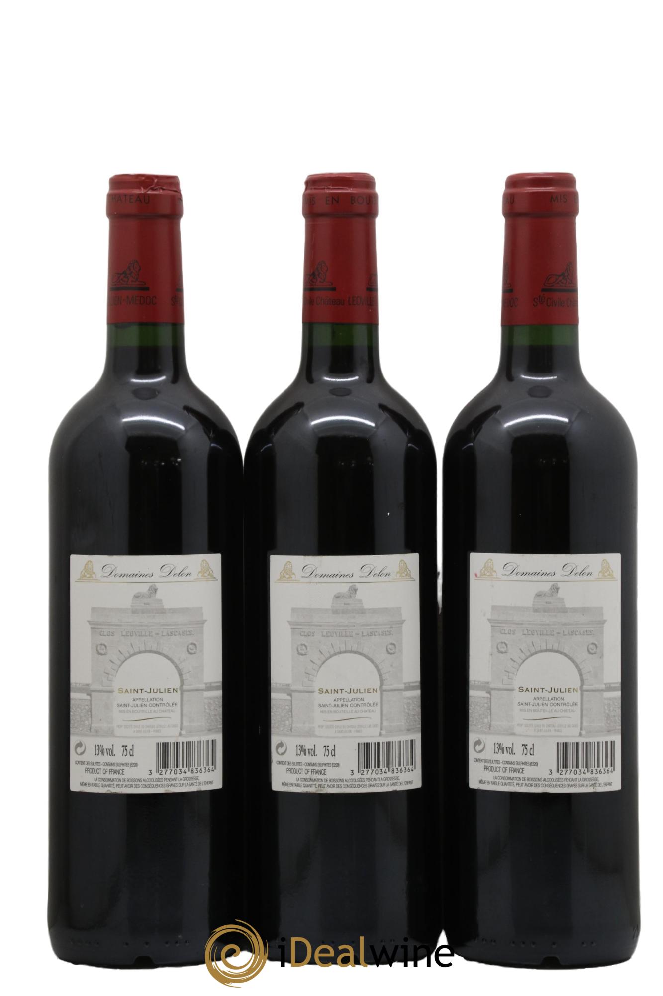 Château Léoville Las Cases 2ème Grand Cru Classé 2006 - Lotto di 3 bottiglie - 1