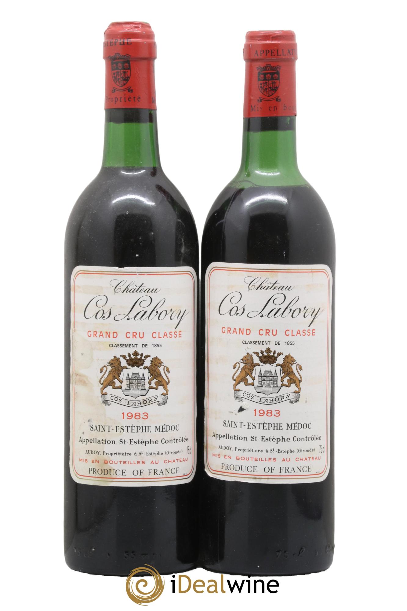 Château Cos Labory 5ème Grand Cru Classé 1983 - Lot of 2 bottles - 0