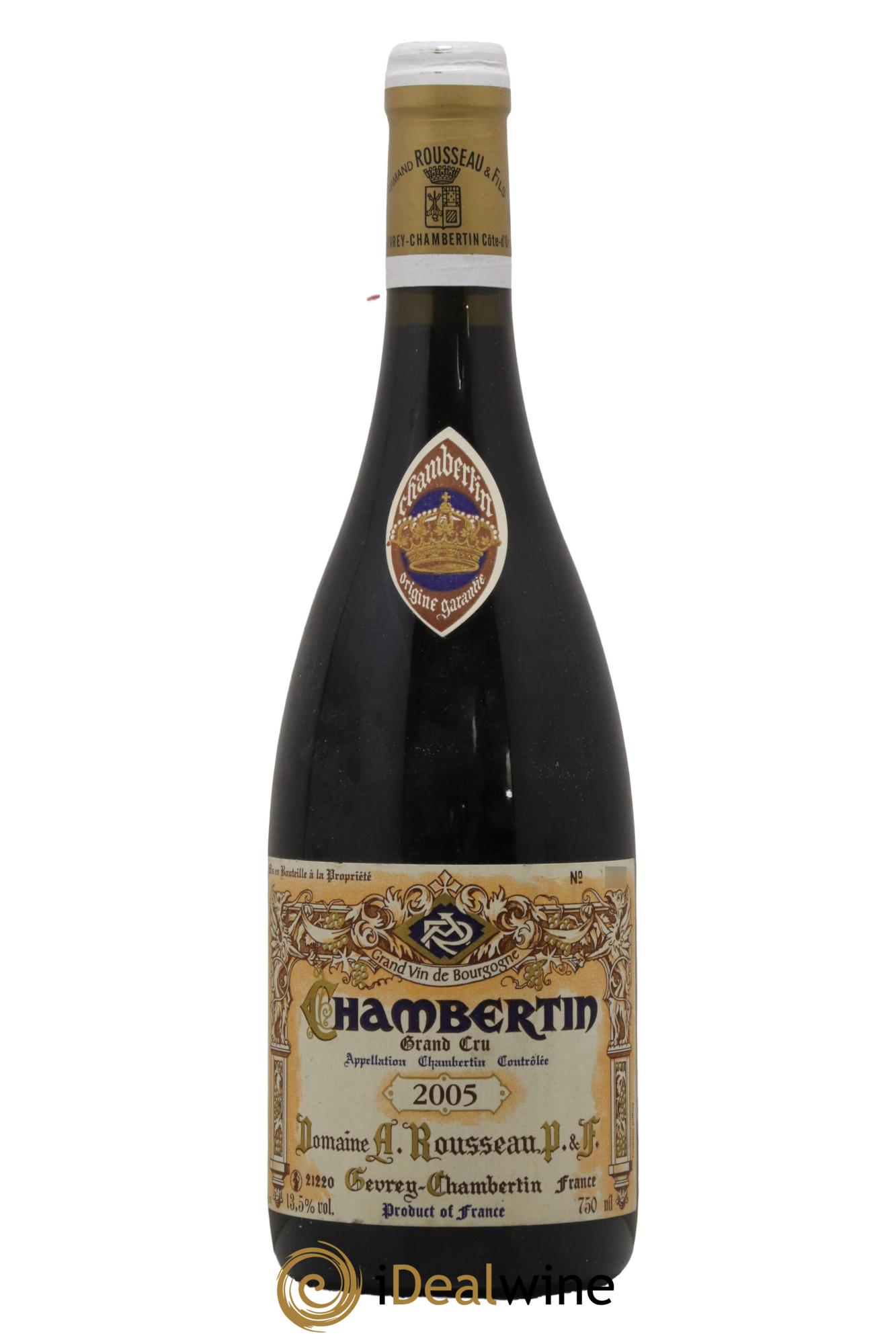 Chambertin Grand Cru Armand Rousseau (Domaine) 2005 - Lot de 1 bouteille - 0