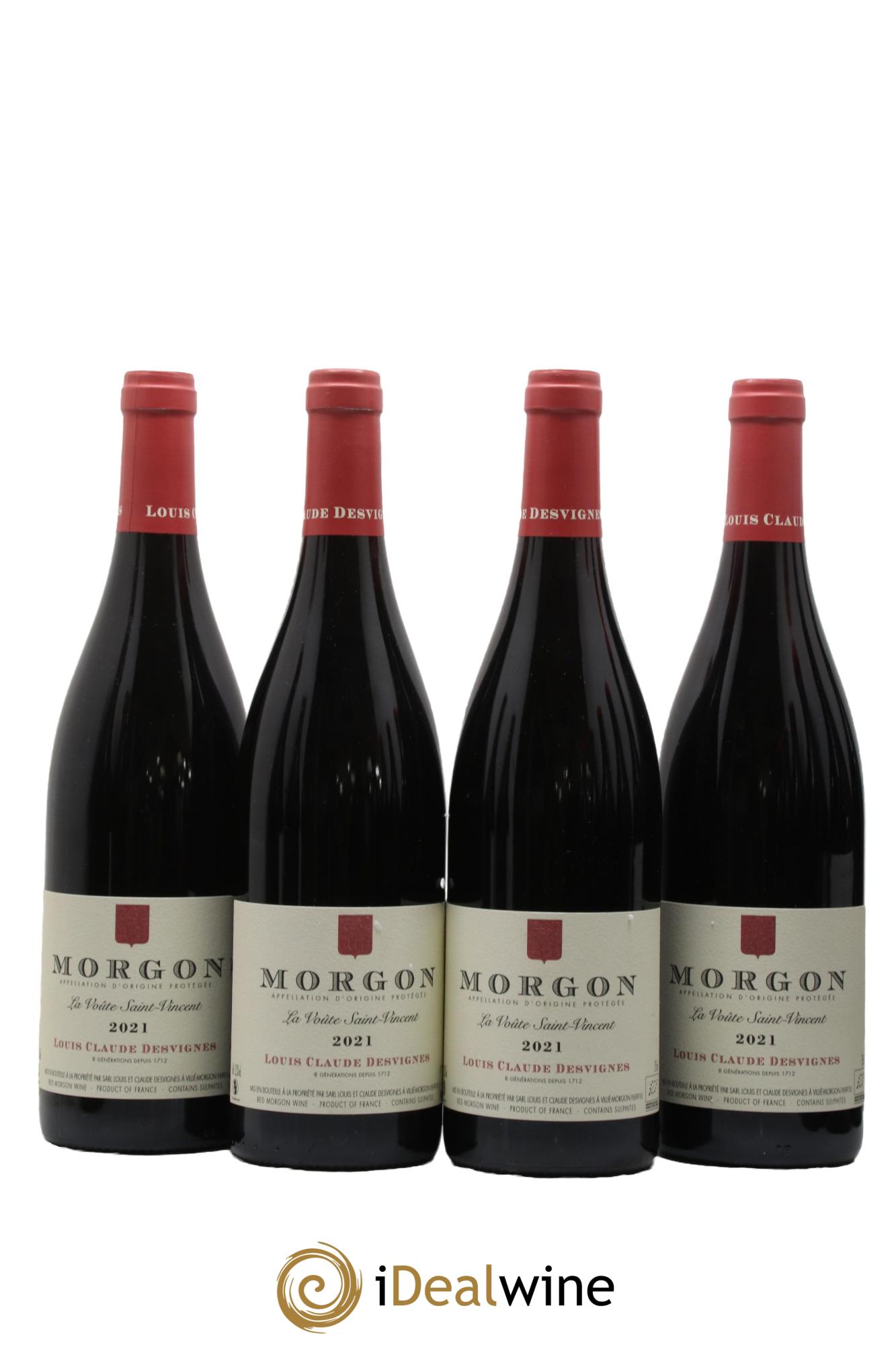 Morgon La Voûte Saint Vincent Louis-Claude Desvignes 2021 - Lot of 4 bottles - 0