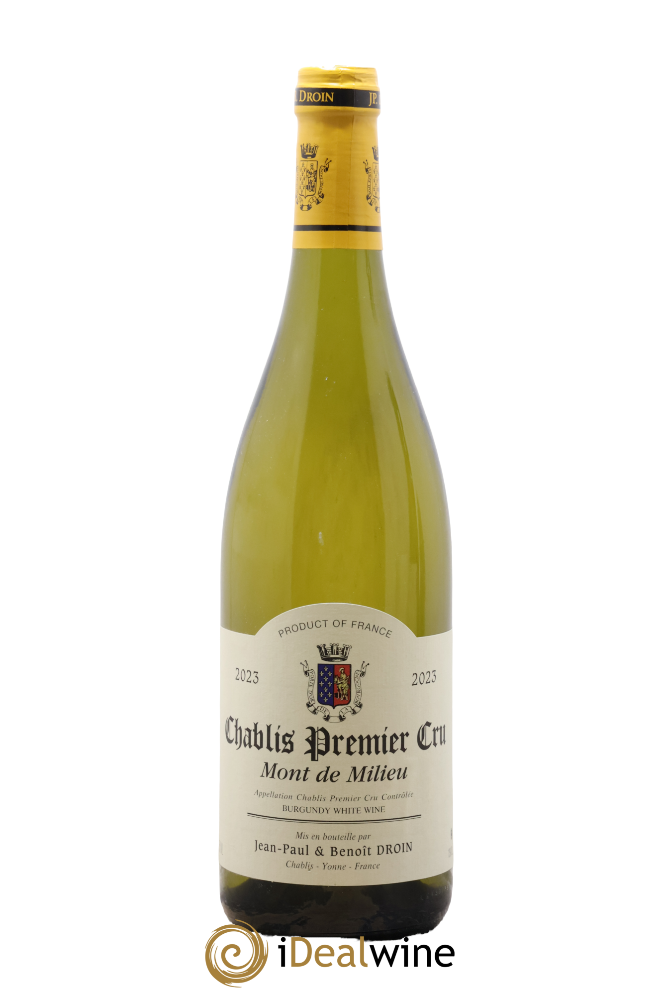 Chablis 1er Cru Mont de Milieu Jean-Paul & Benoît Droin (Domaine) 2023 - Lot of 1 bottle - 0