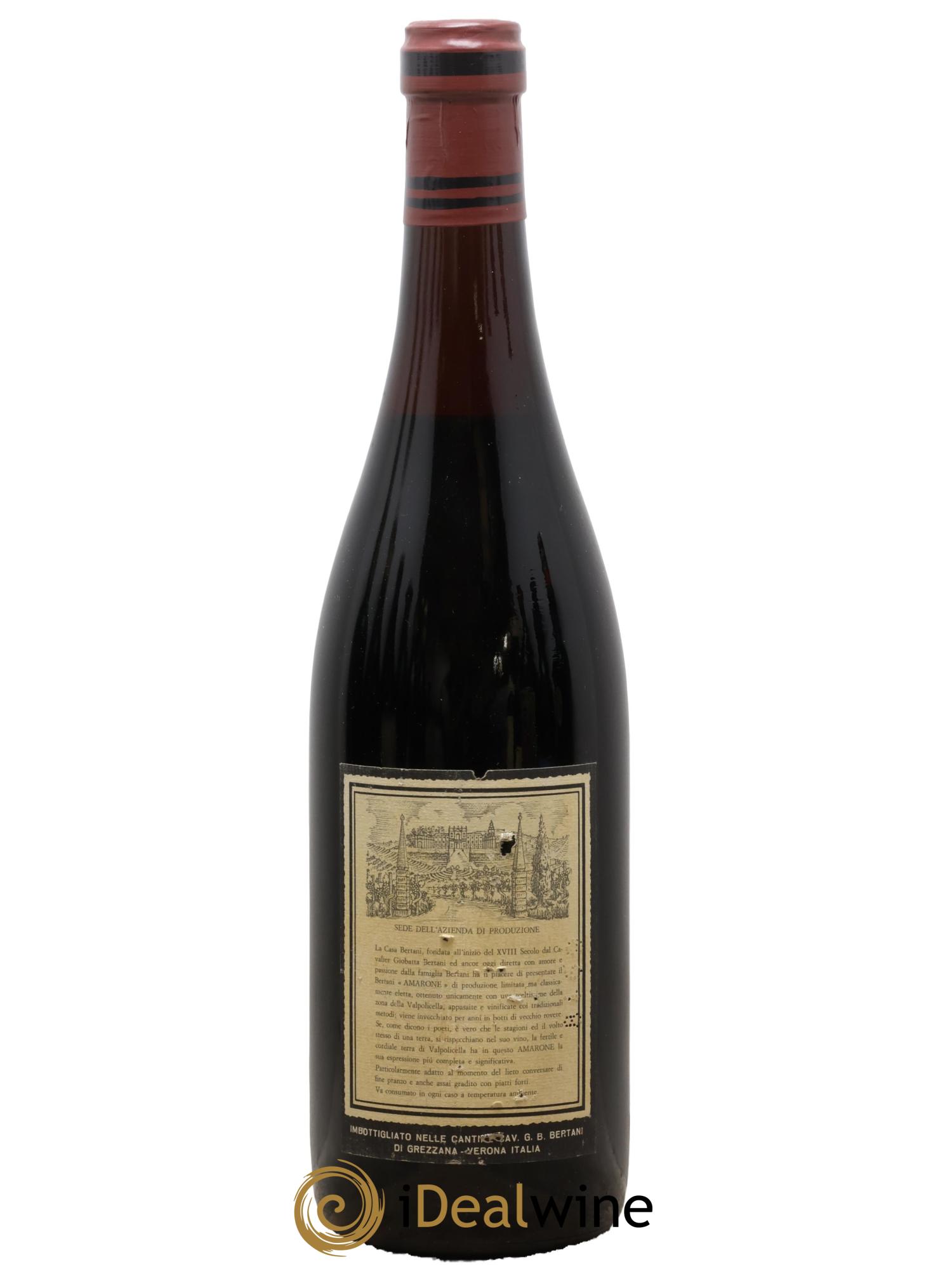 Amarone della Valpolicella DOC Bertani 1964 - Lot de 1 bouteille - 1