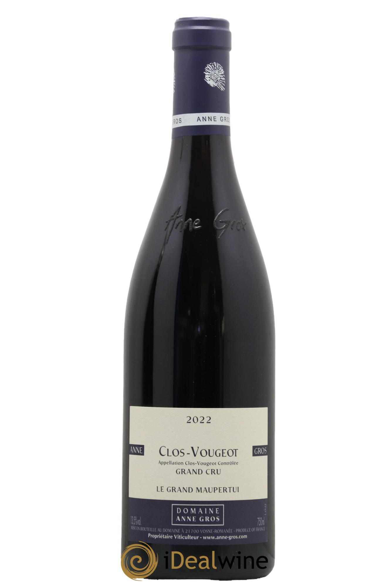 Clos de Vougeot Grand Cru Le Grand Maupertui Anne Gros 2022 - Lot de 1 bouteille - 0
