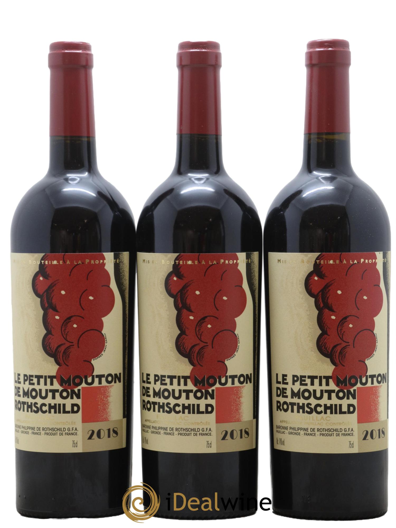 Petit Mouton Second Vin 2018 - Lot de 3 bouteilles - 0