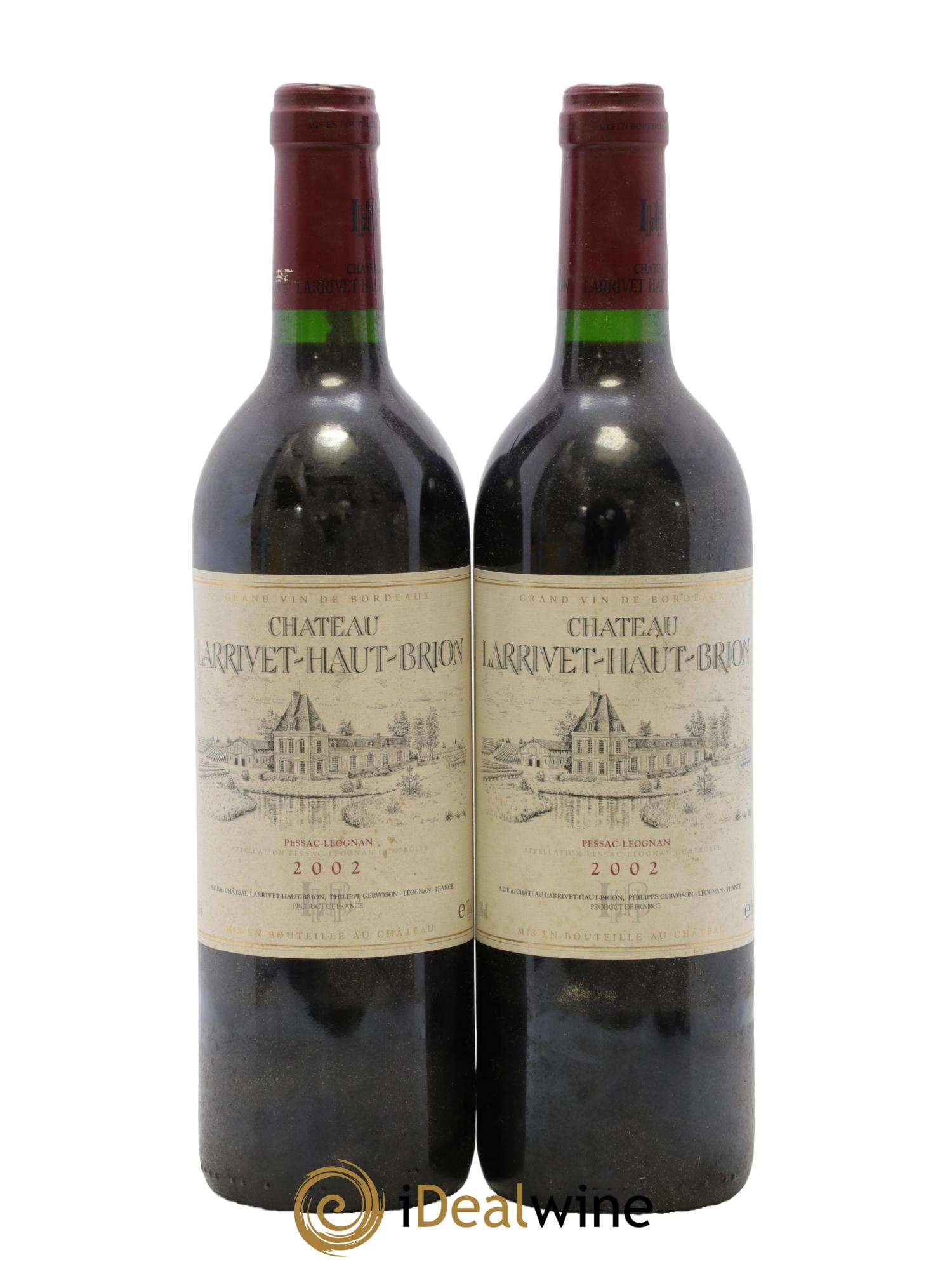 Château Larrivet Haut-Brion 2002 - Lot de 2 bouteilles - 0