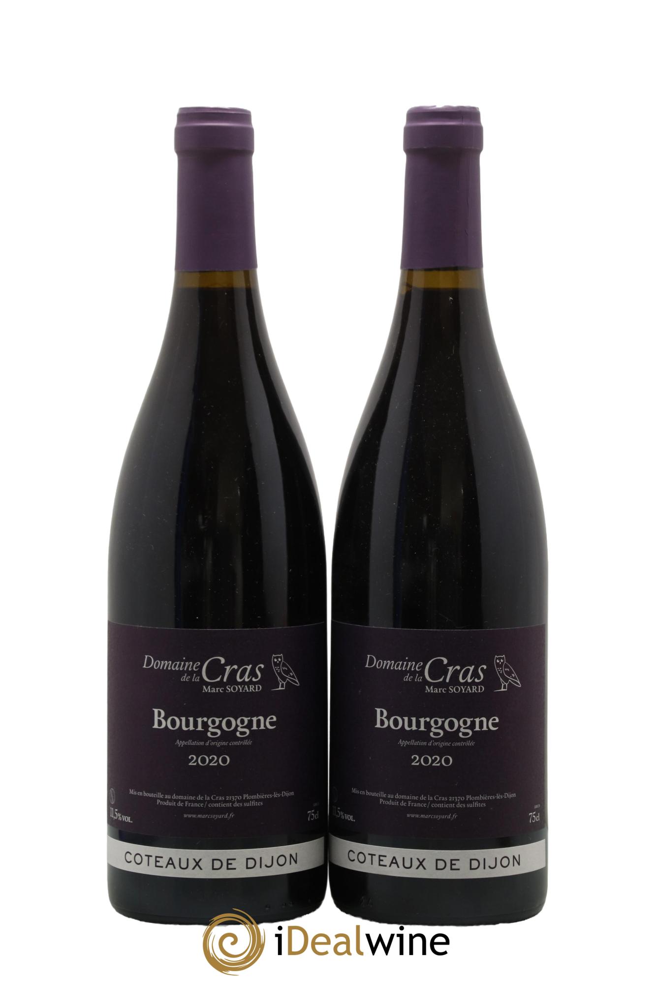 Coteaux de Dijon Domaine de la Cras - Marc Soyard 2020 - Lot de 2 bouteilles - 0